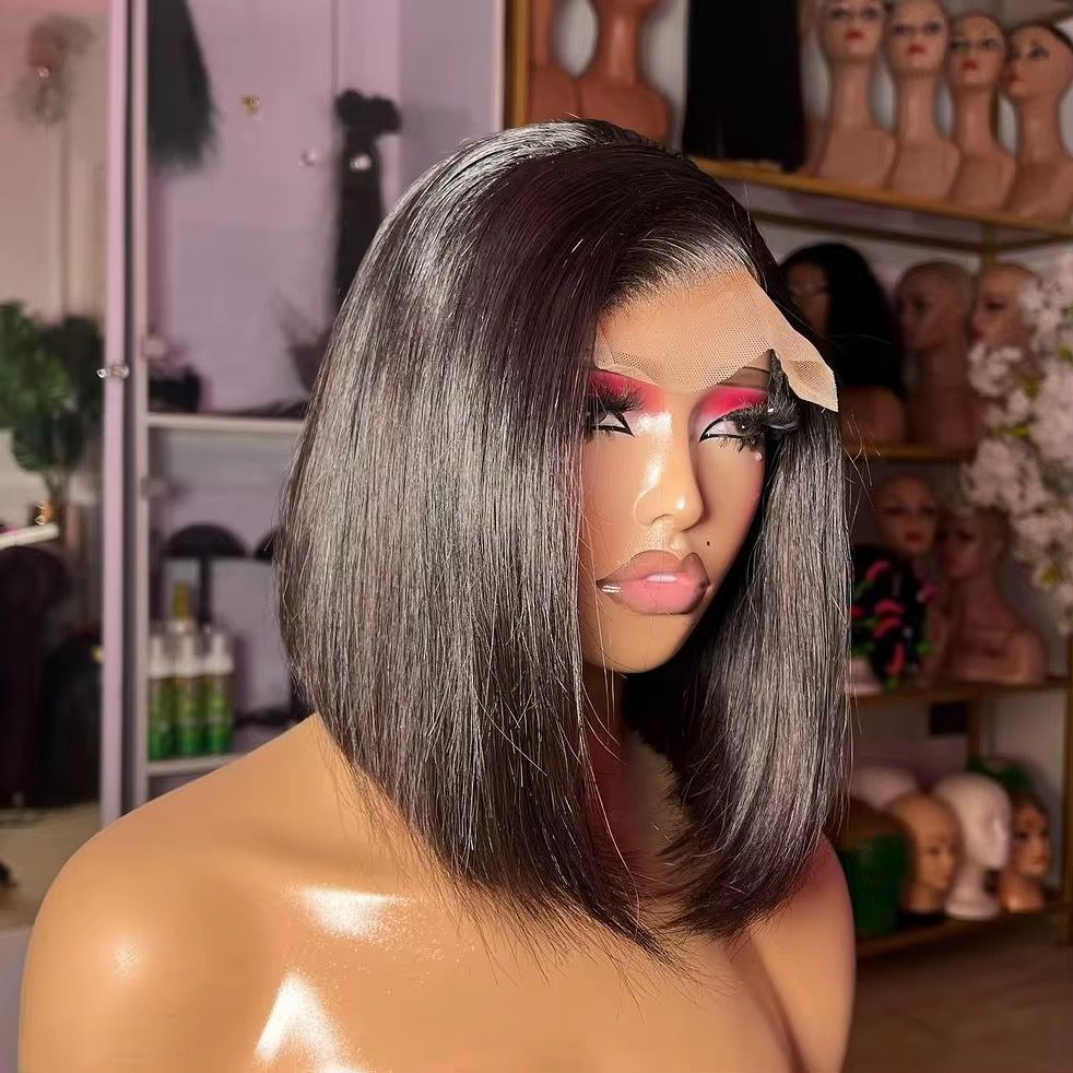 💯 human hair Chinese bone straight _1