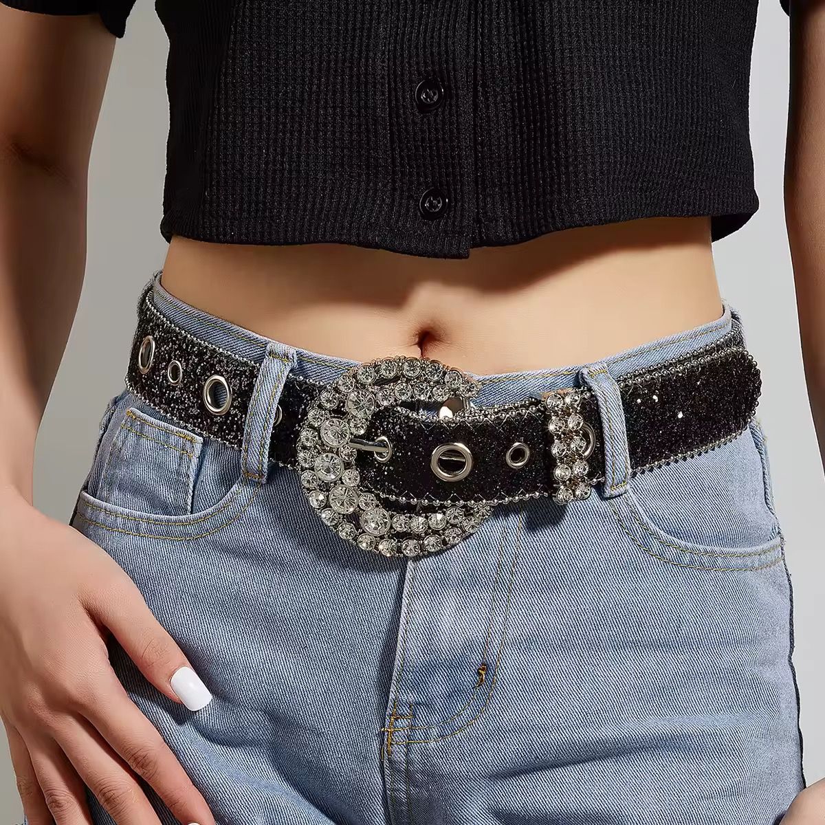 2025 Custom Luxury Designer Diamond BB Simon Belts Western Men Women Crystal Leather Studded Rhinestone Buckle Accessories Belt_0