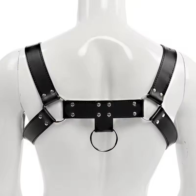 Wholesale Bondage Leather Sm Set Adjustable Leather Body Harness Belts With Buckles Rave Costume Sexy BDSM Punk Chest Belt_2