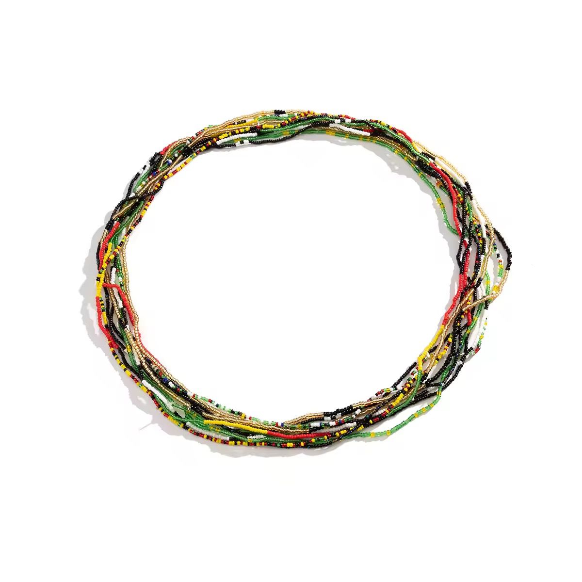2025 Fashion Wholesale Handmade Women's Waist Chain Belt Body Chain Metal Belts with Plastic Beads Hip Hop Style Body Jewelry_4