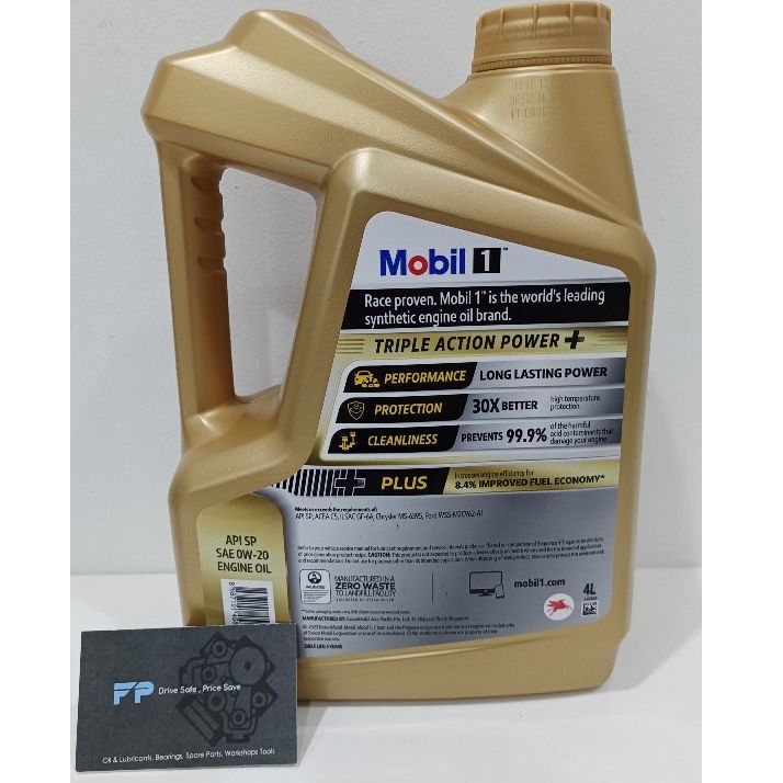 Mobil 1 0W20 Triple Action Power+ Fully Synthetic Motor Oil 4L * Petrol / Diesel / Hybrid*_4
