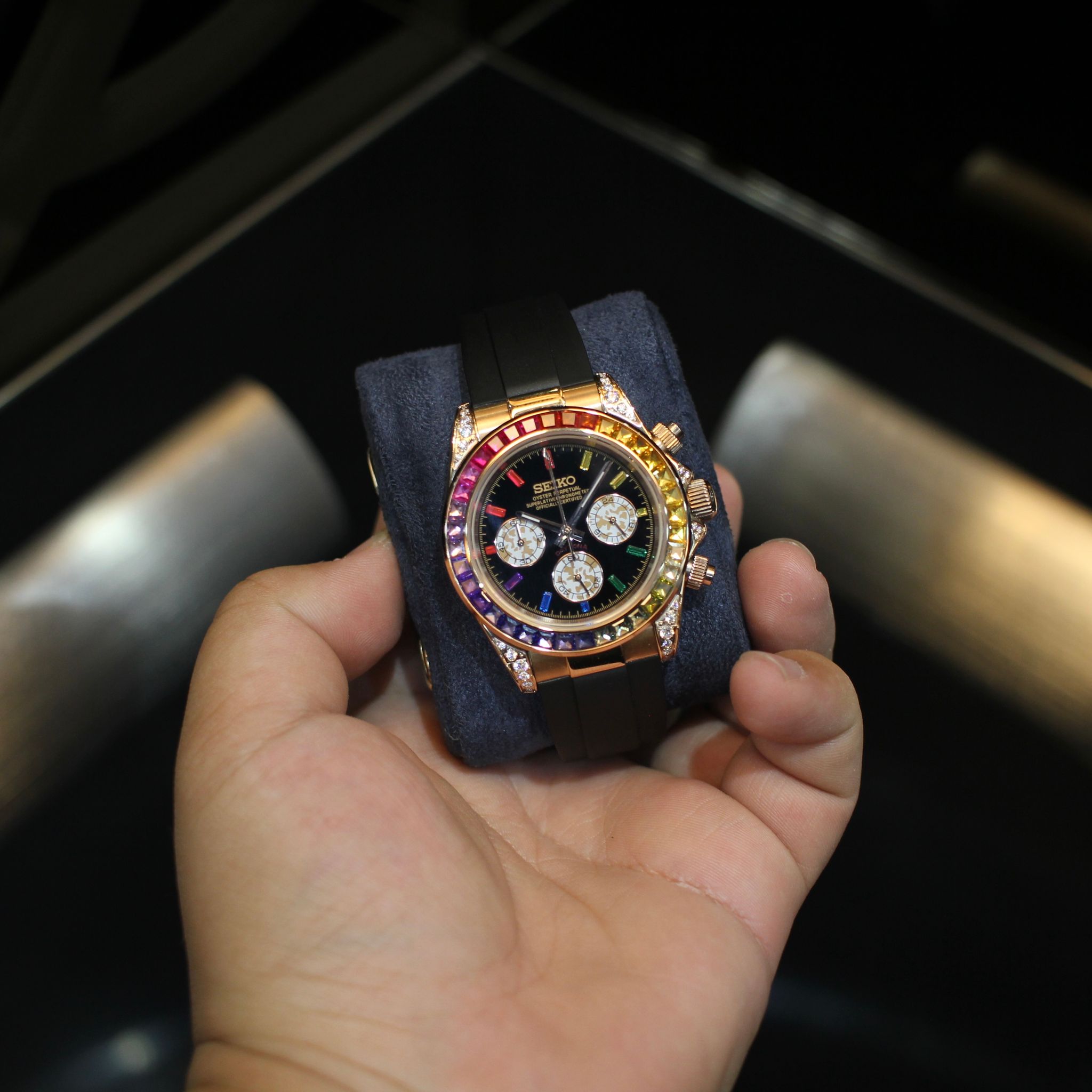 Rainbow Rose Gold Daytona Oysterflex_5