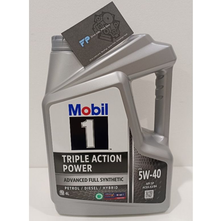 Mobil 1 5W40 Triple Action Power Fully Synthetic Motor Oil 4L _4