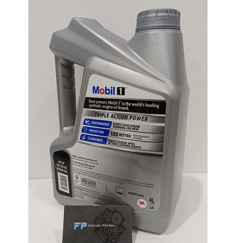 Mobil 1 5W50 Triple Action Power Fully Synthetic Motor Oil 4L _3