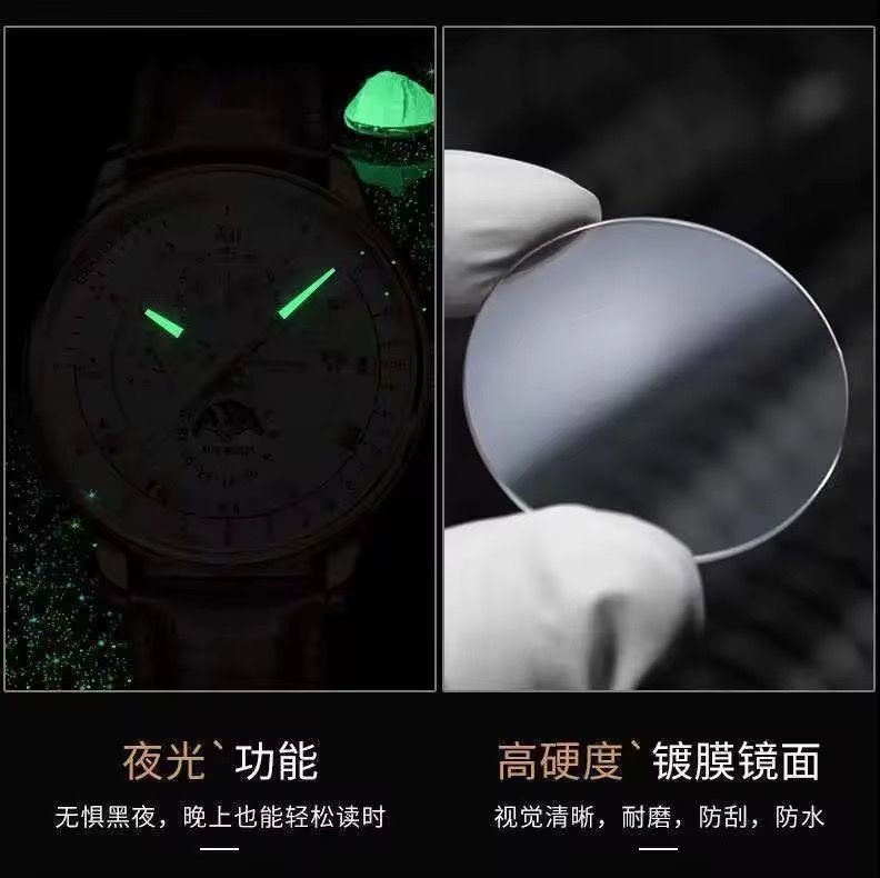 Luxury Men Quartz Watches Waterproof Luminous Stainless Steel Band High Quality Wrist Watch for Men_5