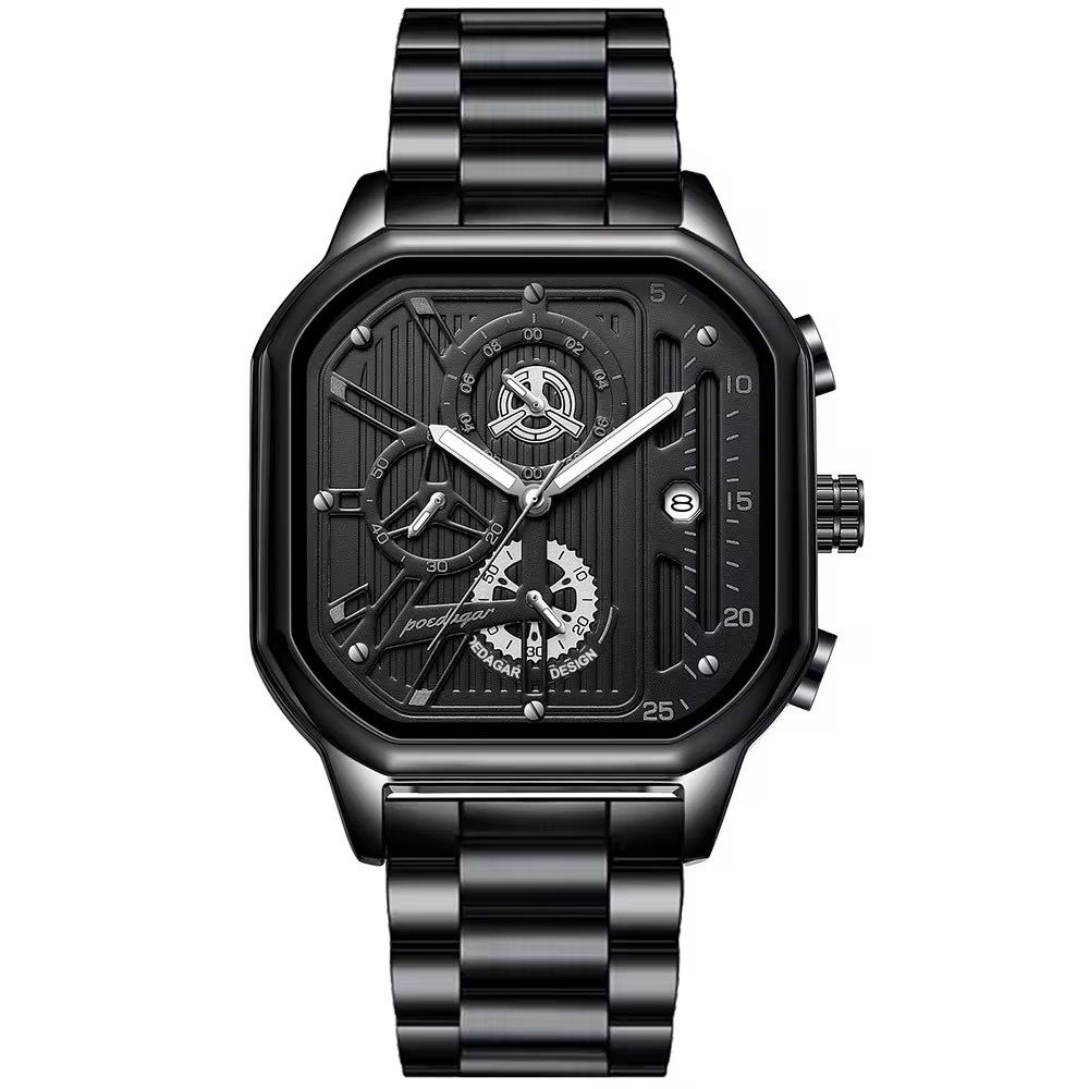High Quality Wrist Watch for Men Waterproof Luminous Stainless Steel Band Men Quartz Watches Luxury_2