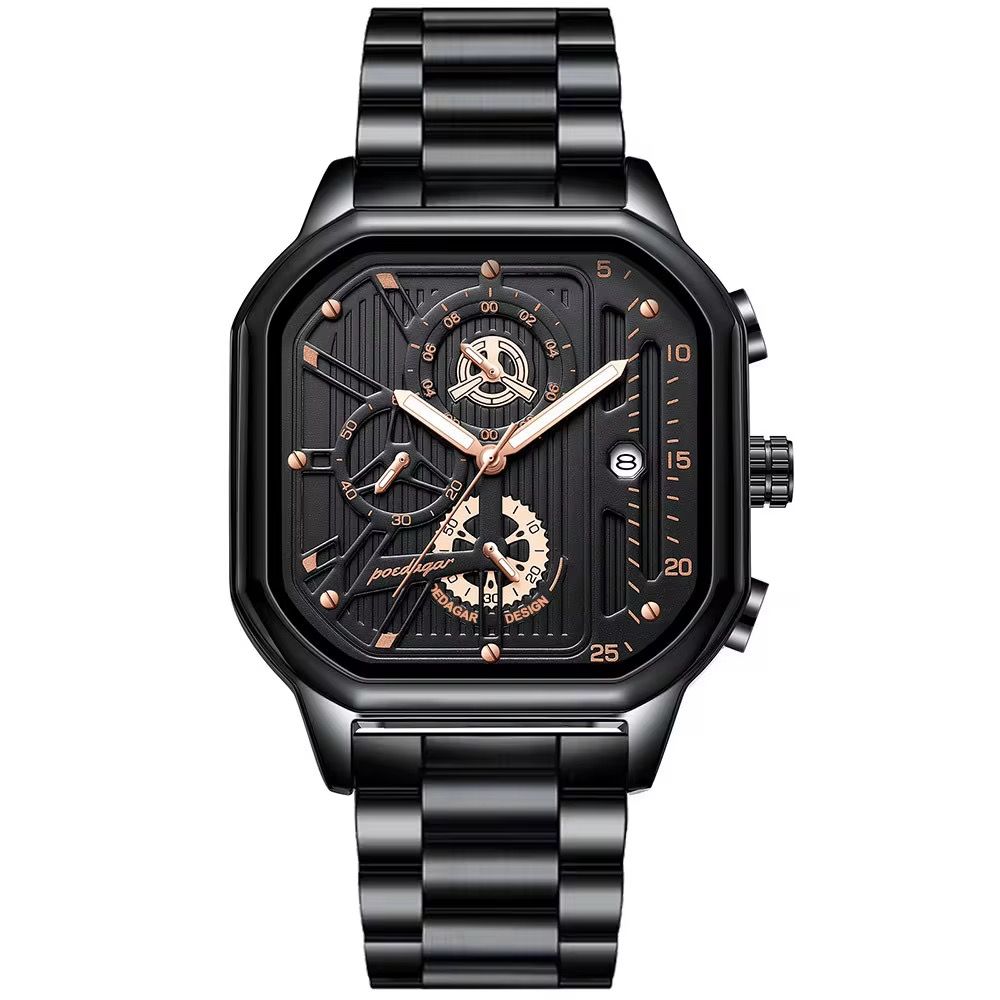 High Quality Wrist Watch for Men Waterproof Luminous Stainless Steel Band Men Quartz Watches Luxury_1