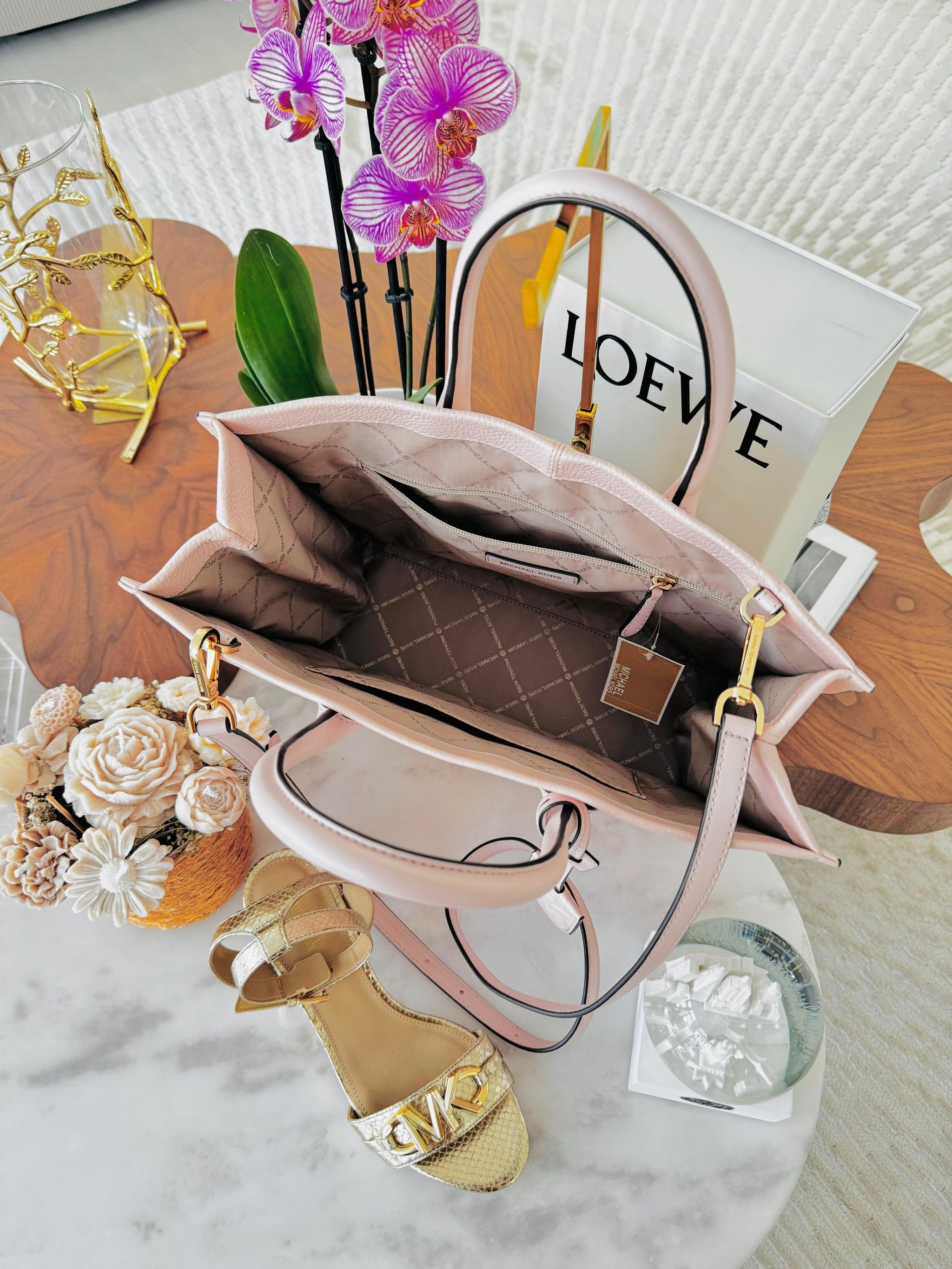 Bolsa tote Micheal kors light pink _2