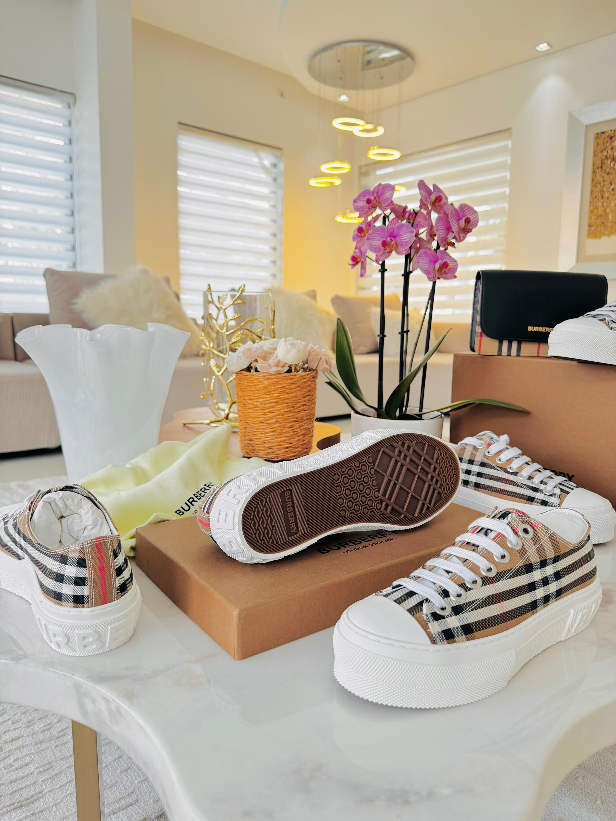 ‼️Promoção - sapatilhas Burberry house check reverse _1