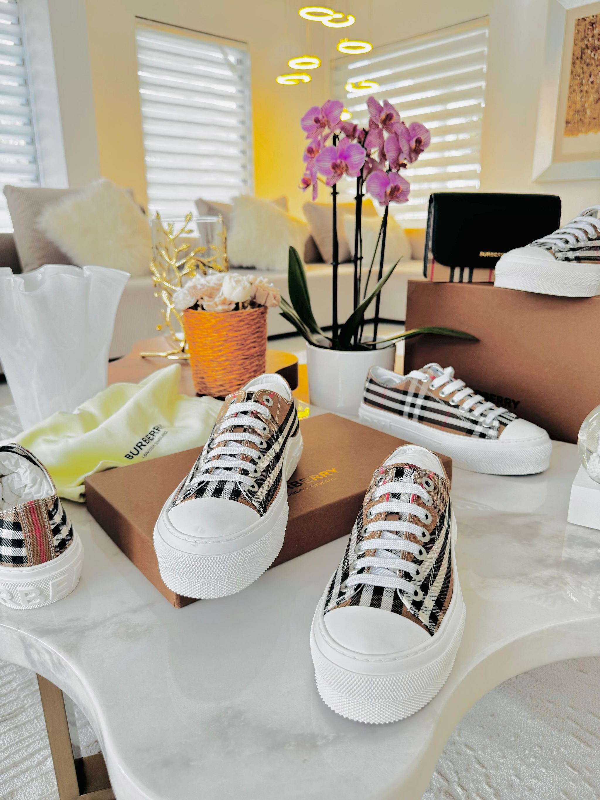 ‼️Promoção - sapatilhas Burberry house check reverse _2