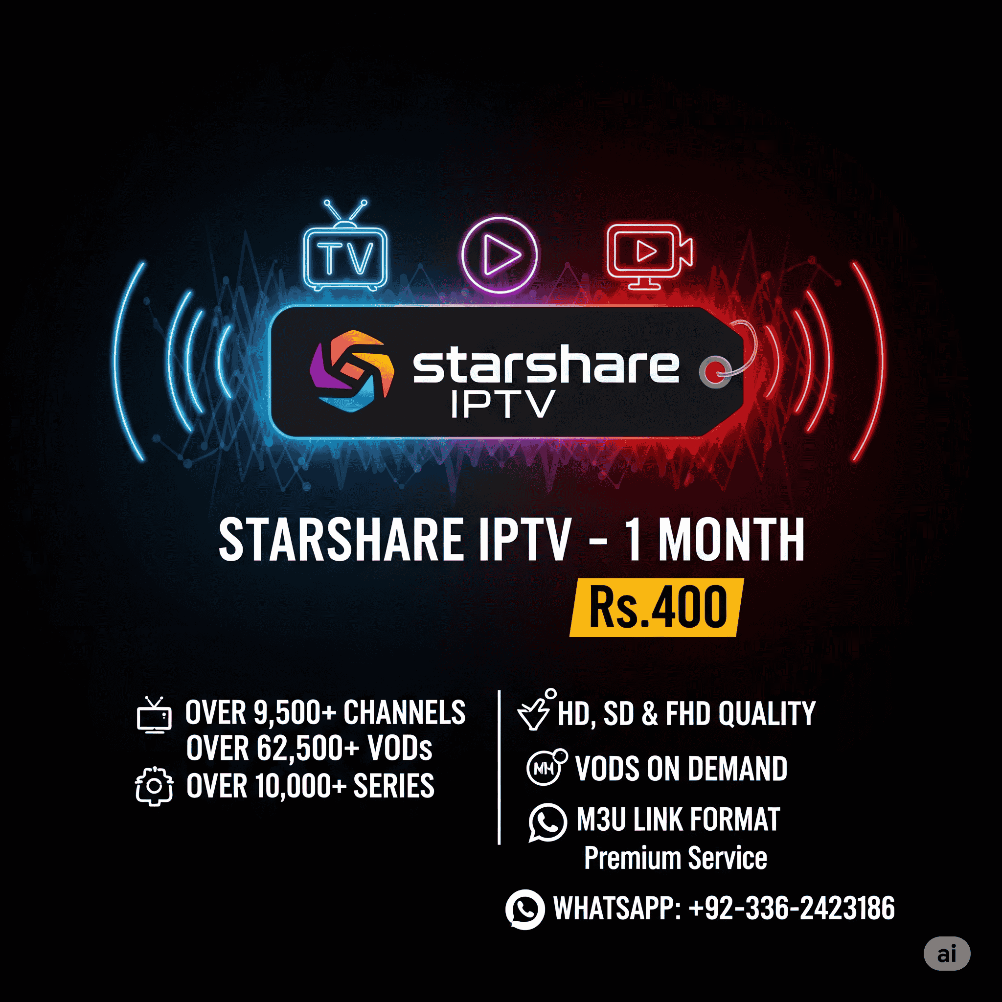 Starshare IPTV 1Month Plan_0
