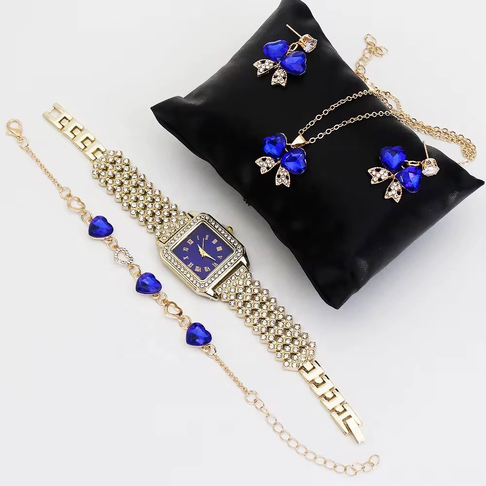 Luxury Watch for Woman Square Dial Ladies Diamond Wrist Watch Jewelry Set Box Gifts for Women_3