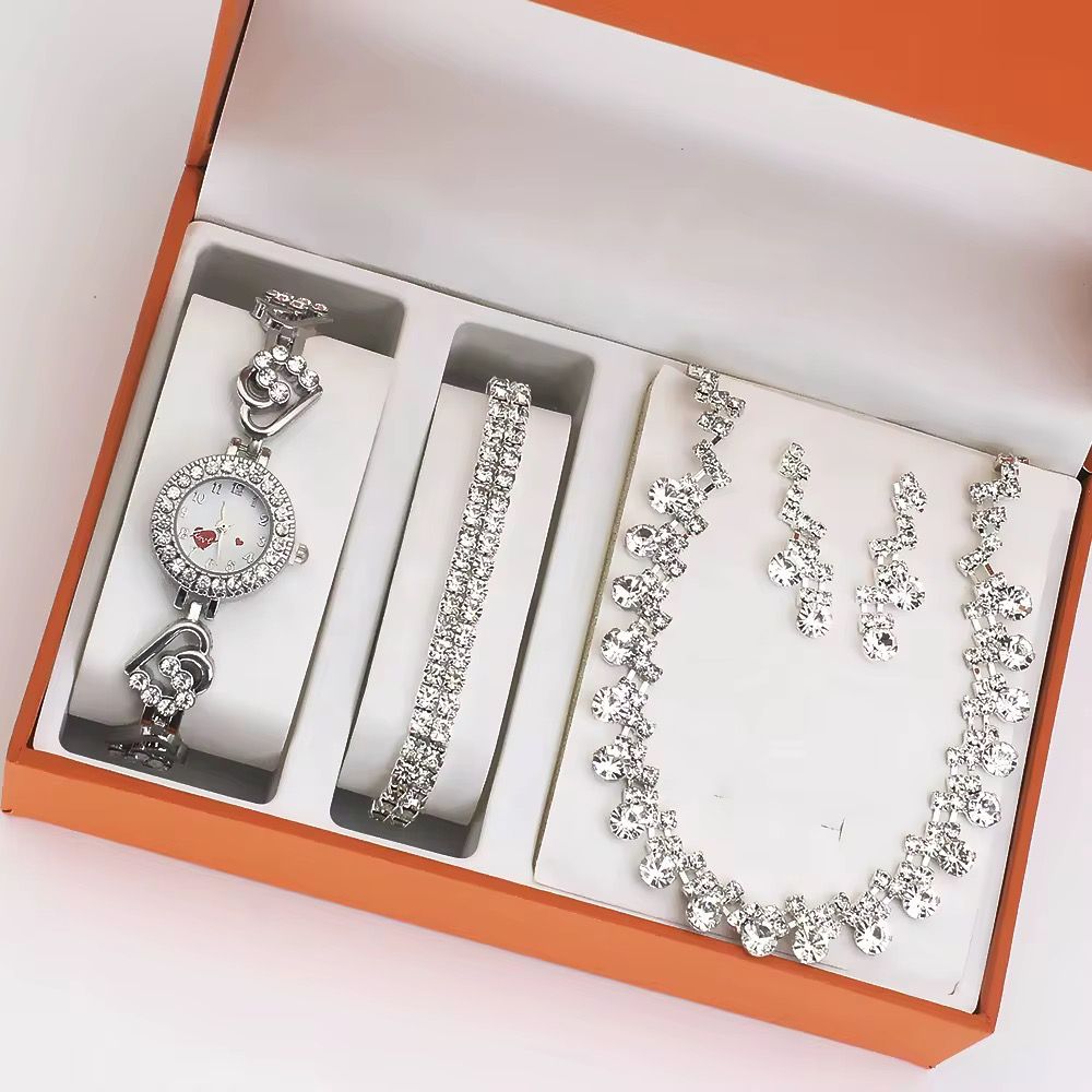 Fashionable Watch for Woman Diamond Quartz Watches Ladies Bracelet Jewelry Set Gifts for Women Bulk Buy_2