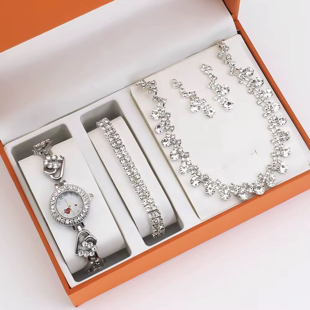 Fashionable Watch for Woman Diamond Quartz Watches Ladies Bracelet Jewelry Set Gifts for Women Bulk Buy_0