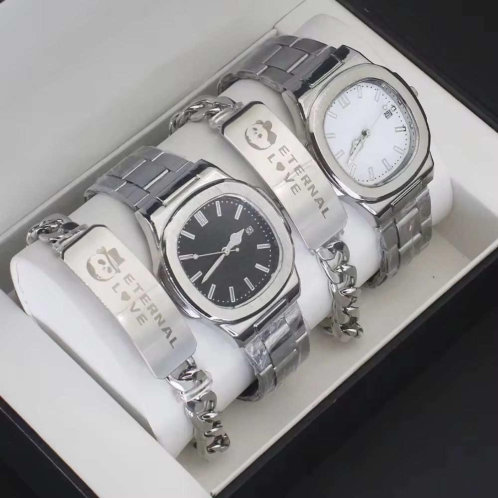Luxury Couple's Quartz Watches Set Man Watch and Women's Wrist Watch Bracelet Gifts for Women_2