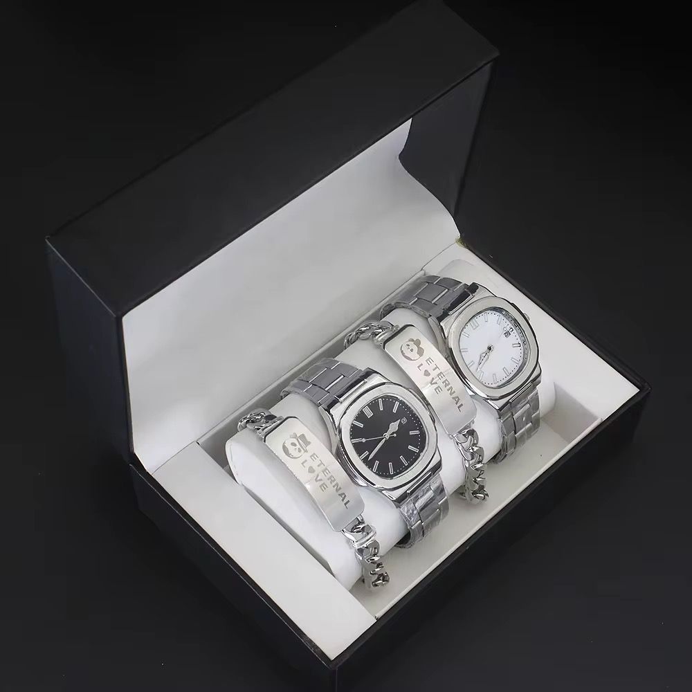 Luxury Couple's Quartz Watches Set Man Watch and Women's Wrist Watch Bracelet Gifts for Women_0