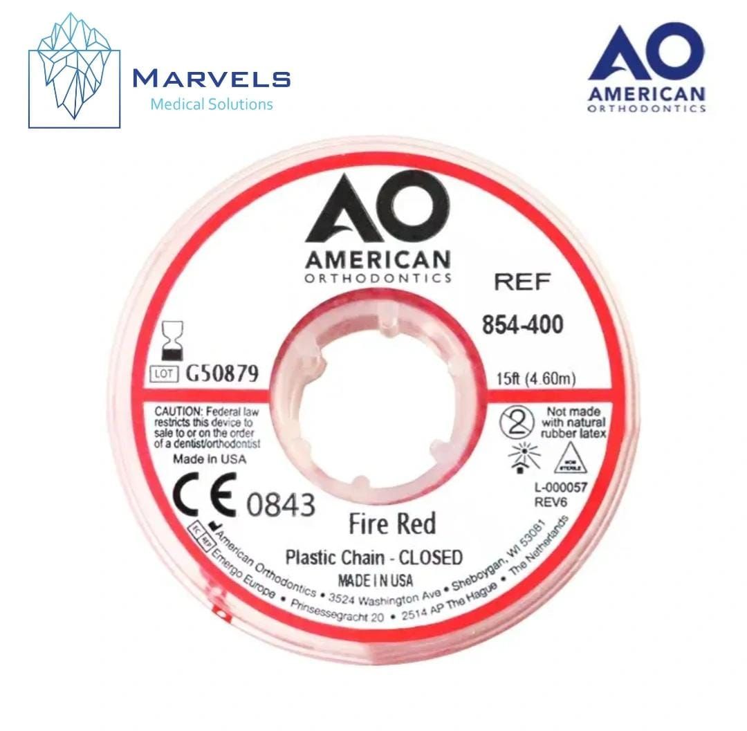 PLASTIC CHAIN 15' CLOSED FIRE RED_0