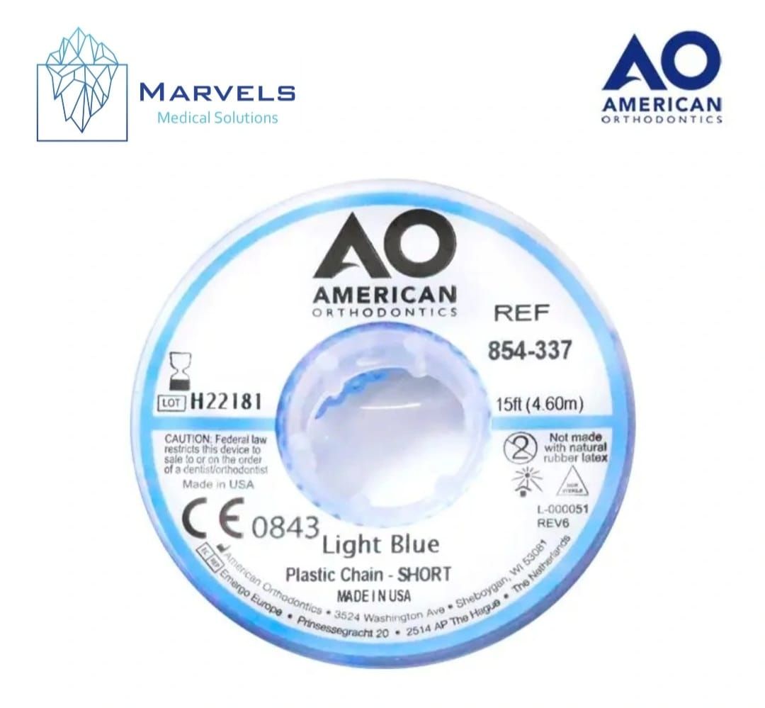 PLASTIC CHAIN 15' SHORT LIGHT BLUE_0