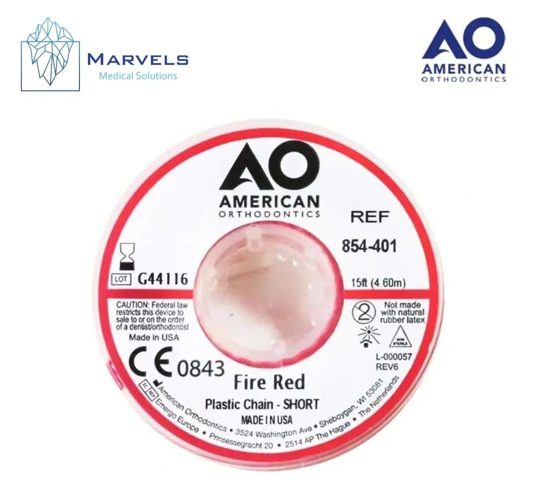 PLASTIC CHAIN 15' SHORT FIRE RED_0