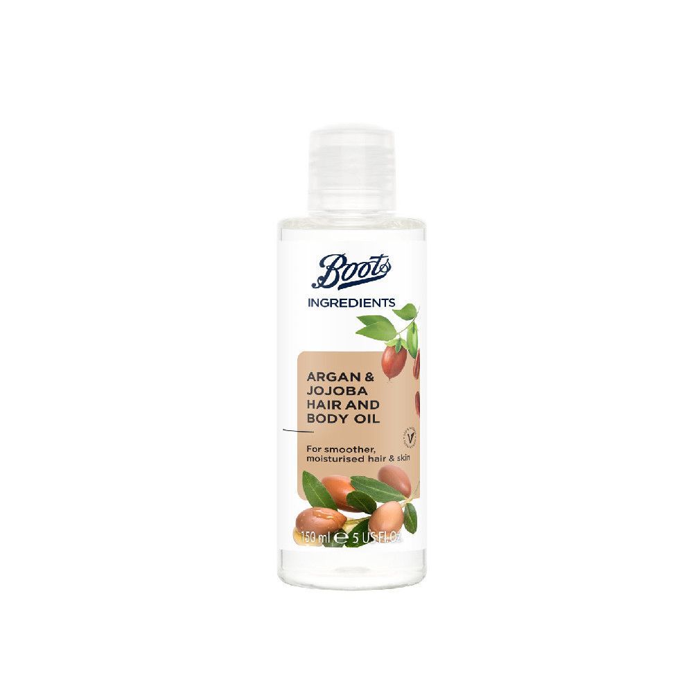 Boots Ingredients Series: Argan & Jojoba Hair & Body Oil 150ml_0