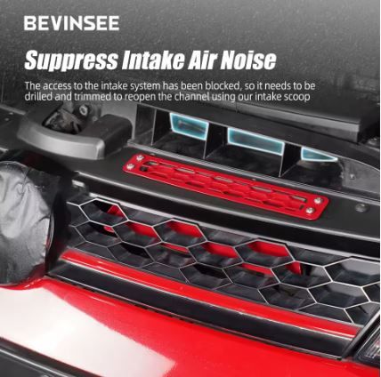 BEVINSEE Version 2 Dynamic Air Inlet Scoop Kit For VW Golf Car MK7/MK7.5 Golf GTI Golf R Audi S3 8V (10007321)_3