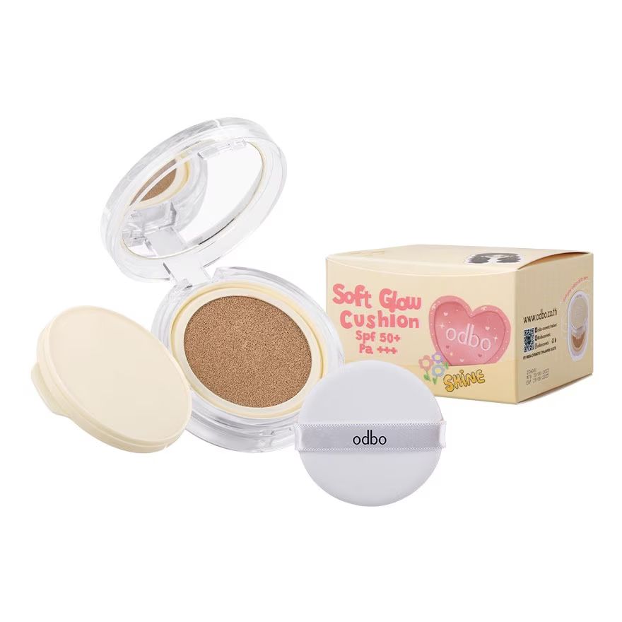 Odbo Soft Glow Cushion Long Lasting SPF 50+ PA+++ 11G + Refill 11g
(Cushion set + 1 free refill) - 02 Medium_0