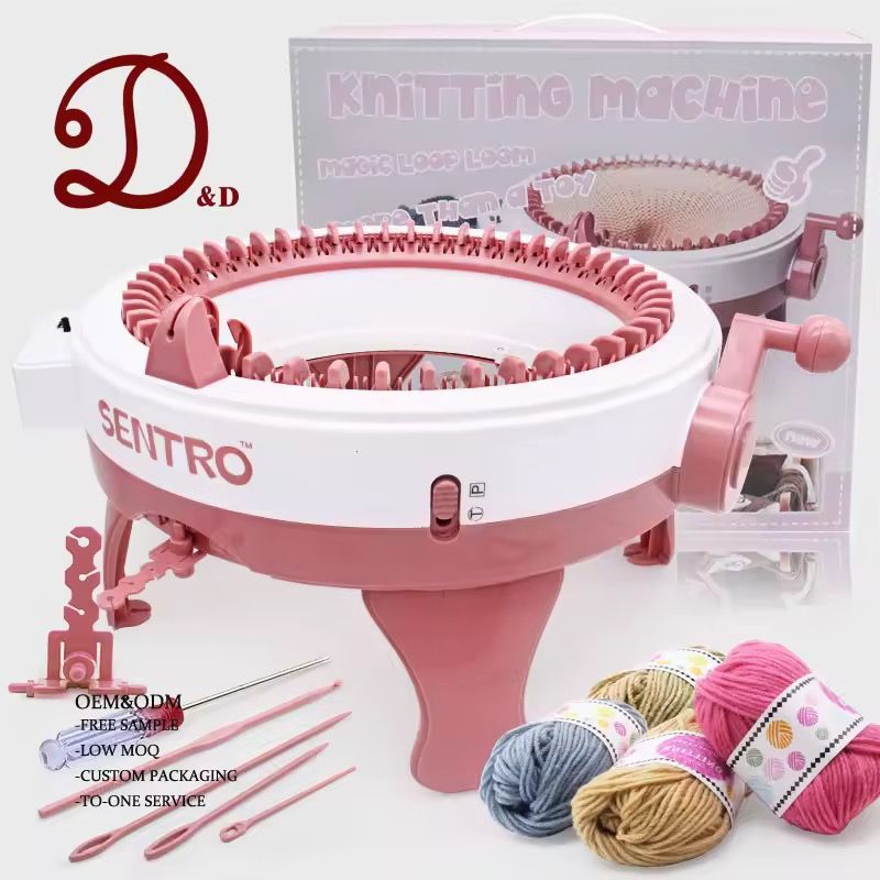 New Design Parent-Child Interaction Cylinder Loom Children's Large 48 Needle Hand Convenient Home Knitting Machine Plastic Yarn_0