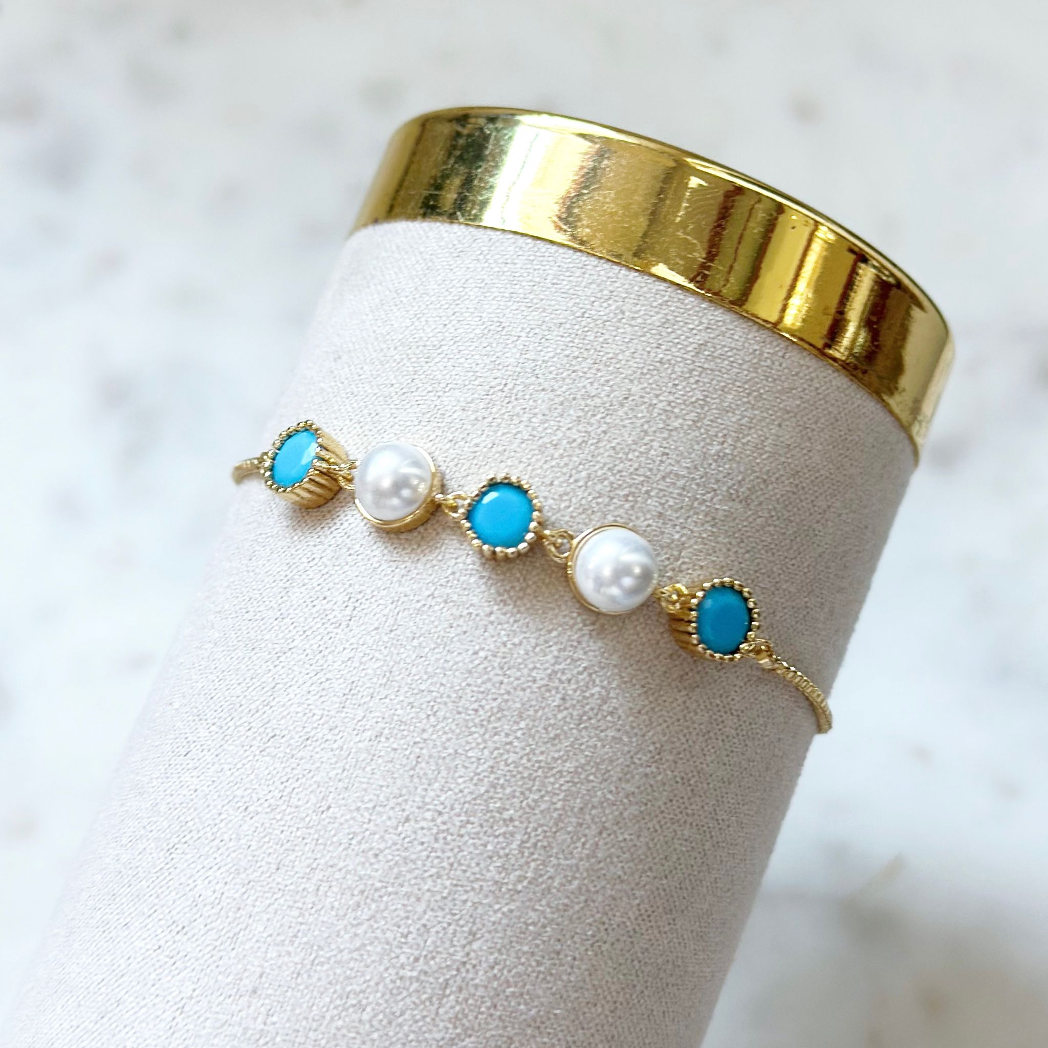 Pearl Turq Bracelet_0