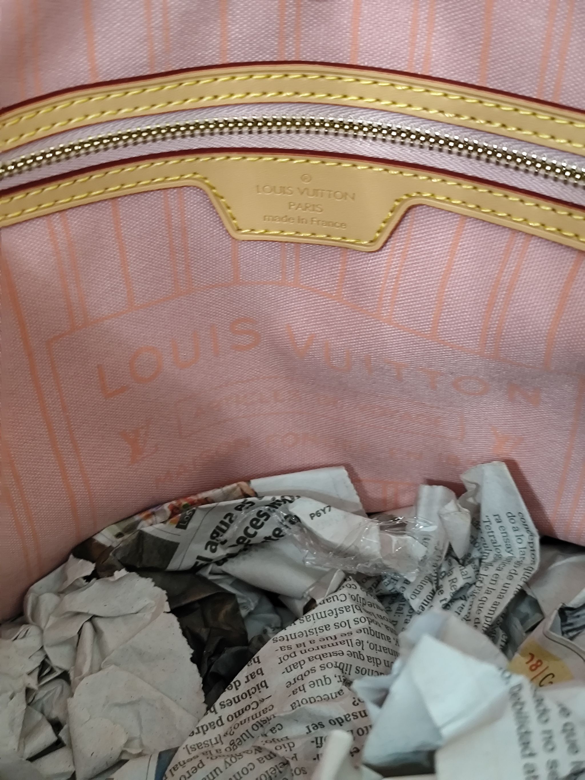 Bolsos LV, neverfull cuadritos blanco, alta calidad_2