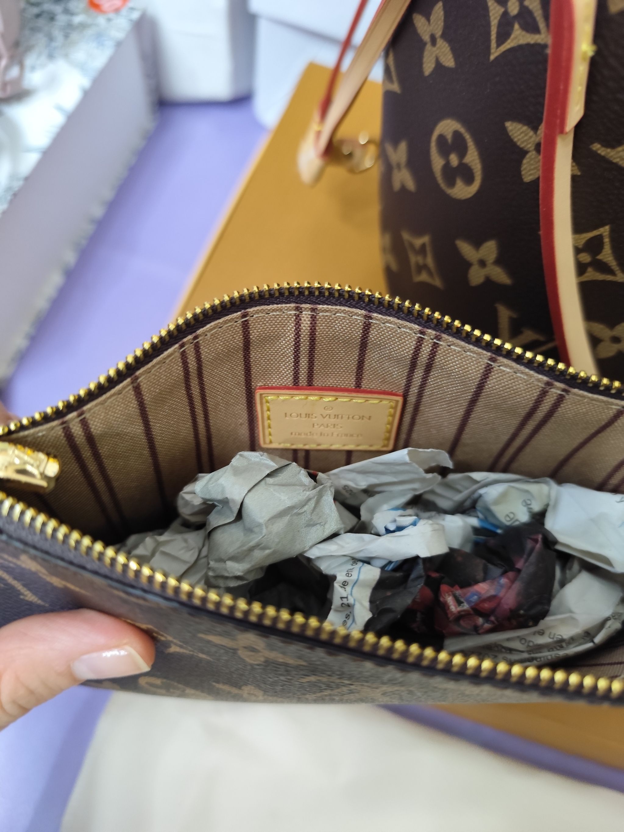 Bolsos LV, neverfull marrón, alta calidad _2