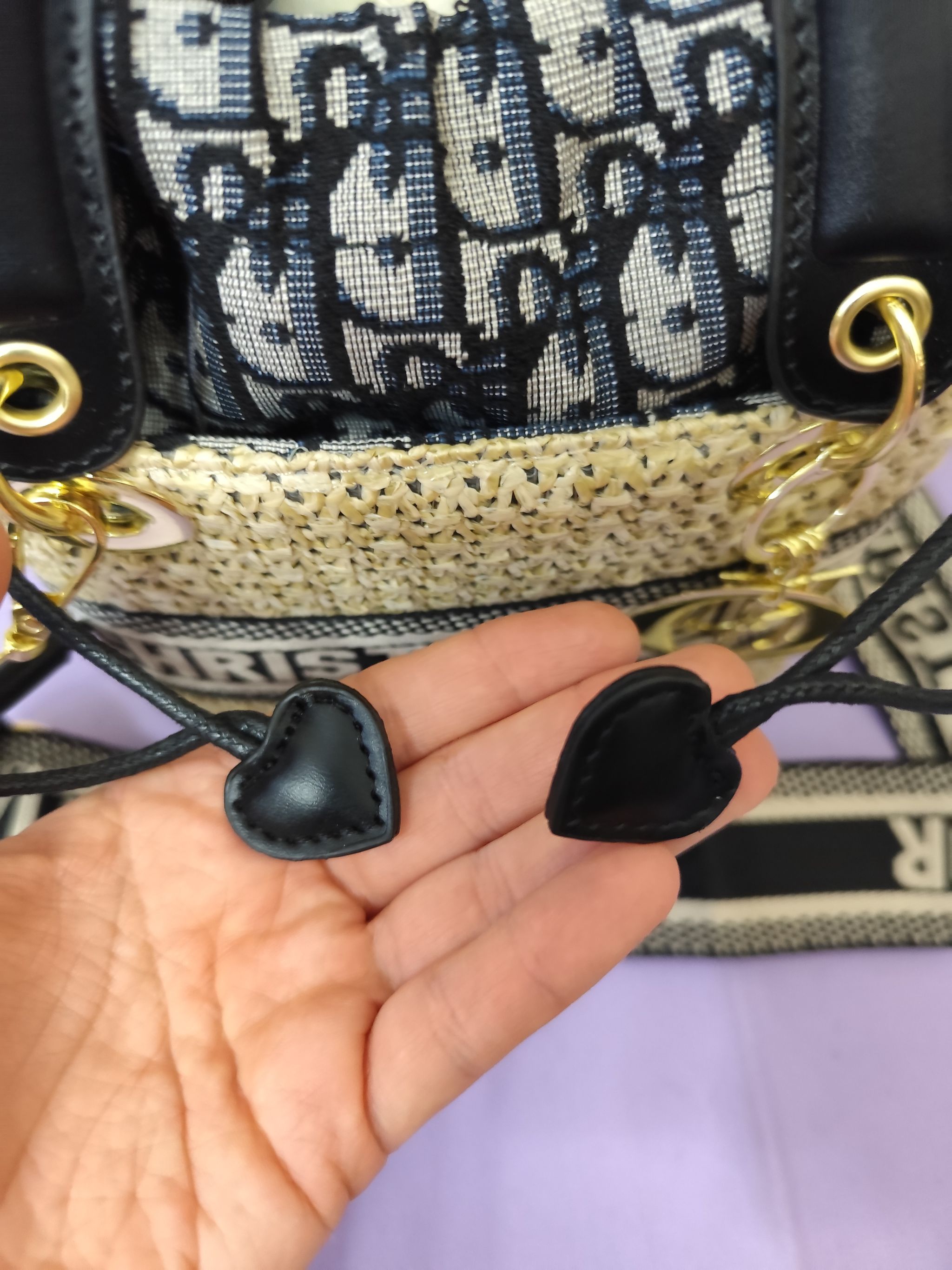 Bolsos CD, mimbre pequeño, negro_1