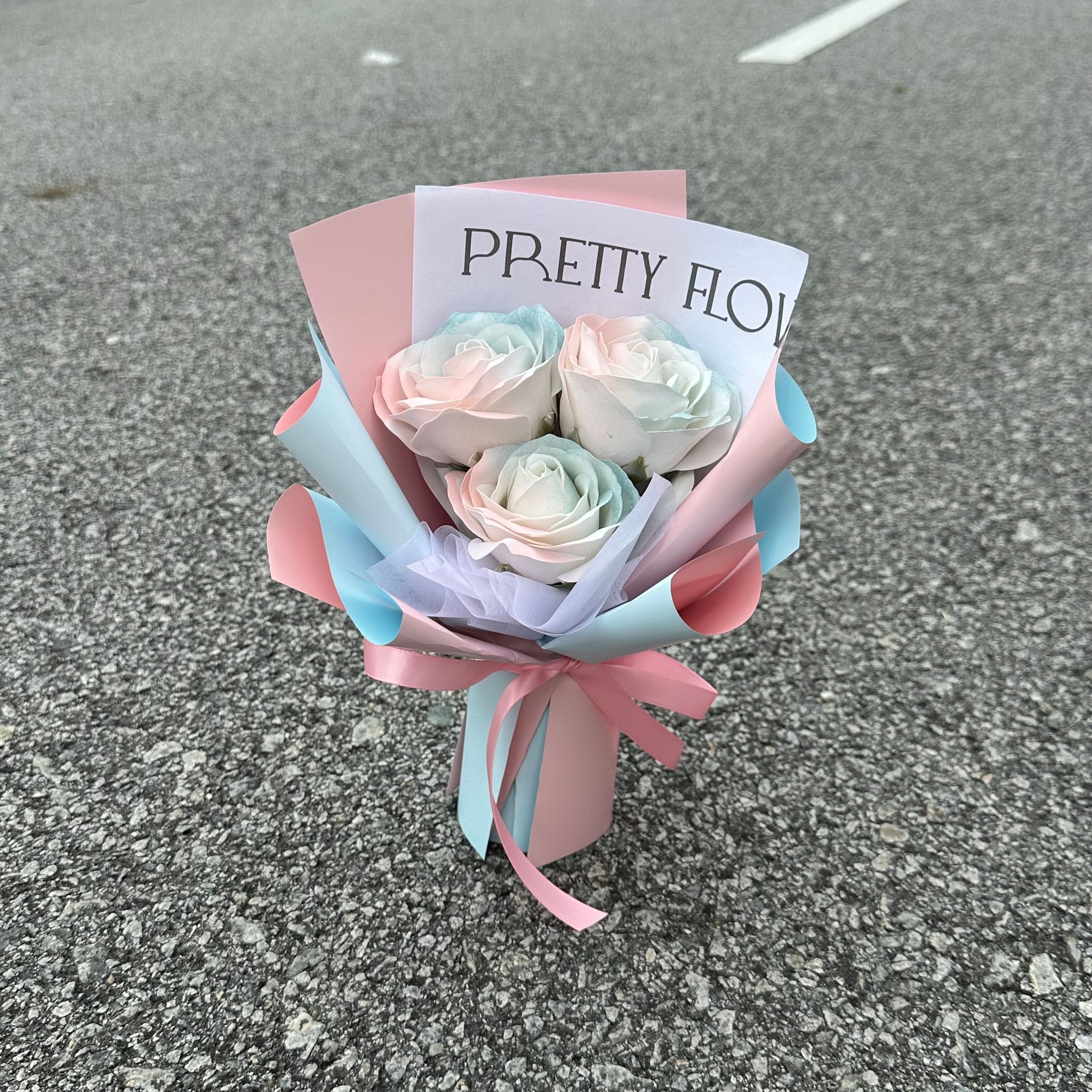 3 stalk Soap Rose Bouquet _1