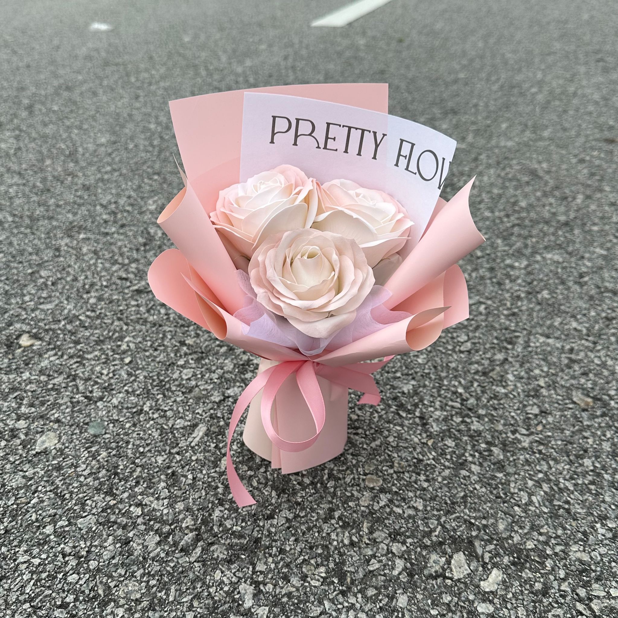 3 stalk Soap Rose Bouquet _5