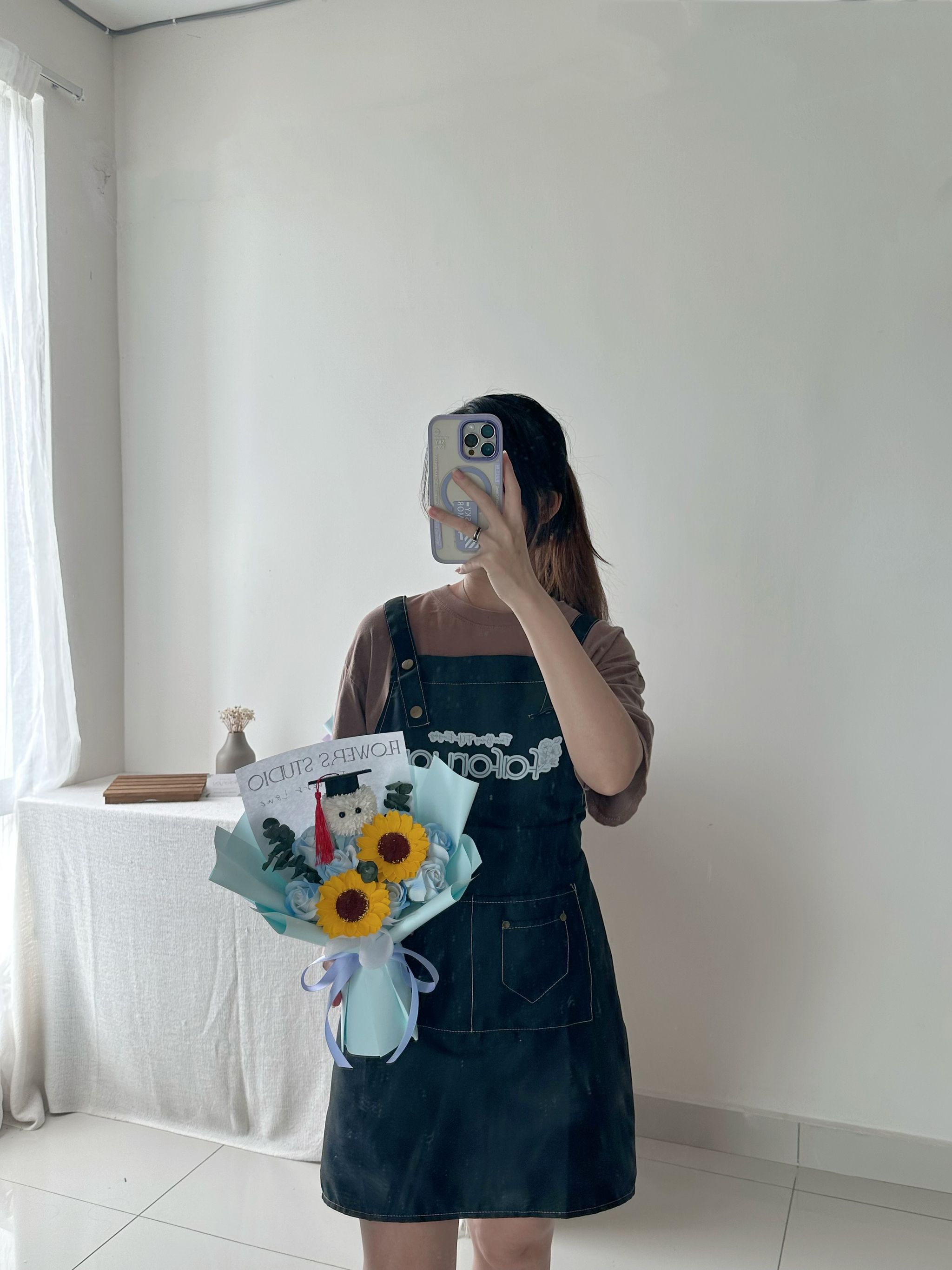 Graduation Ping Pong Soap Flower Bouquet  _1