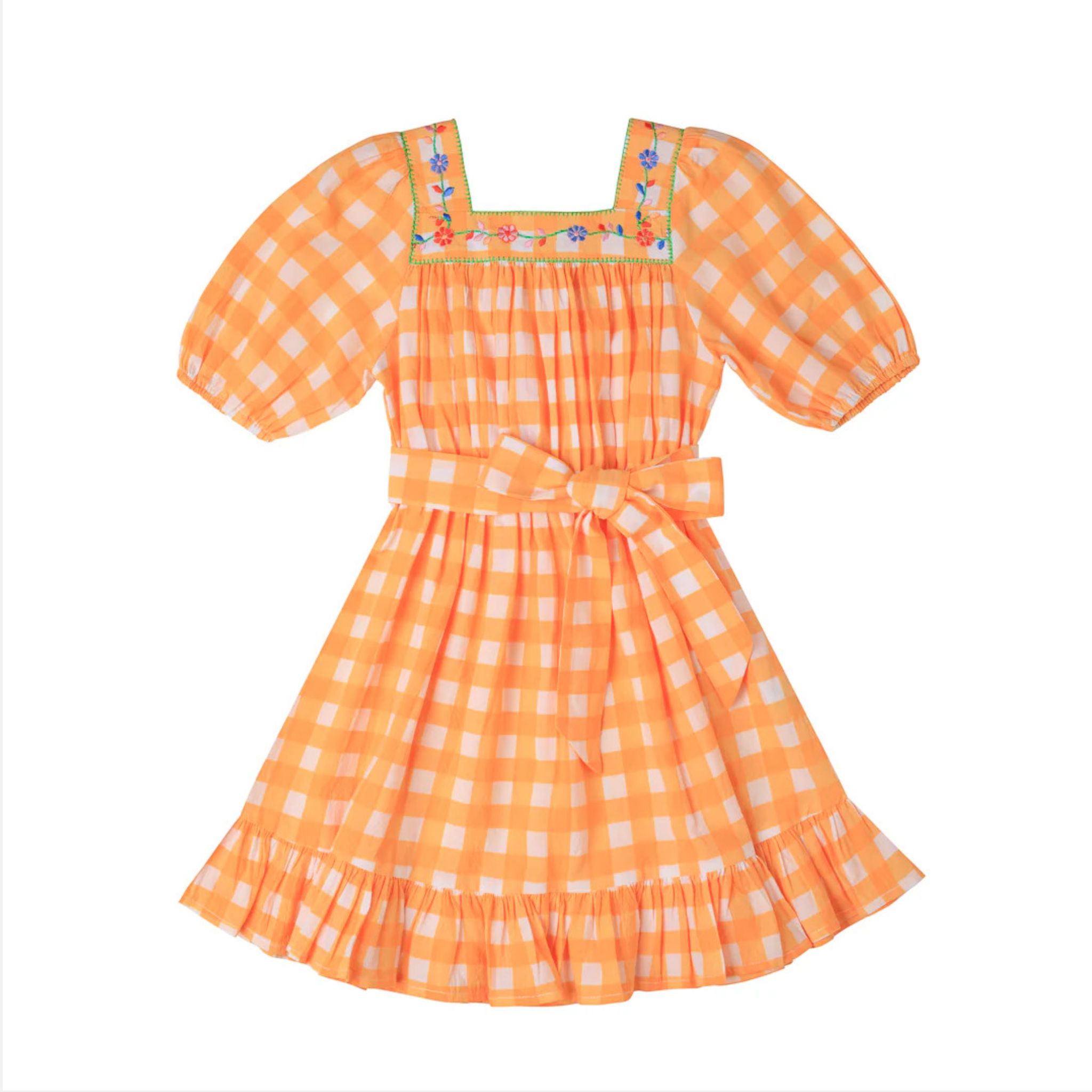 *Pre-order* Solange Embroidered Dress (Vichy)_8