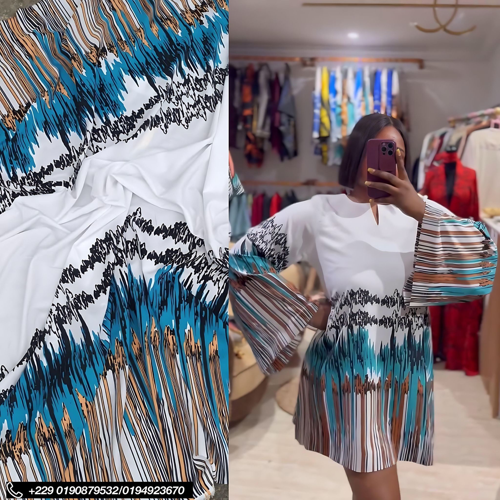 Tissu crepe vintage _0