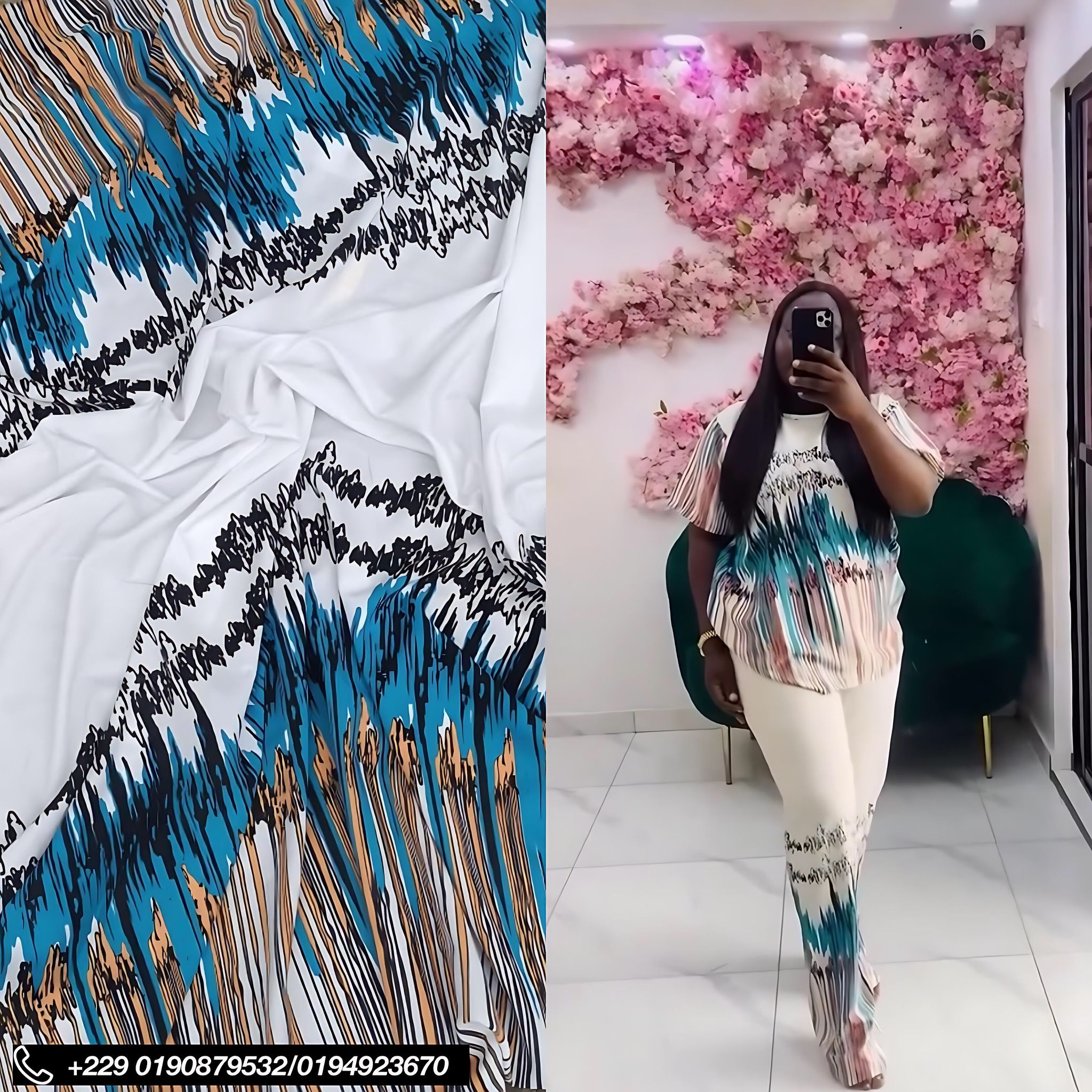 Tissu crepe vintage _1