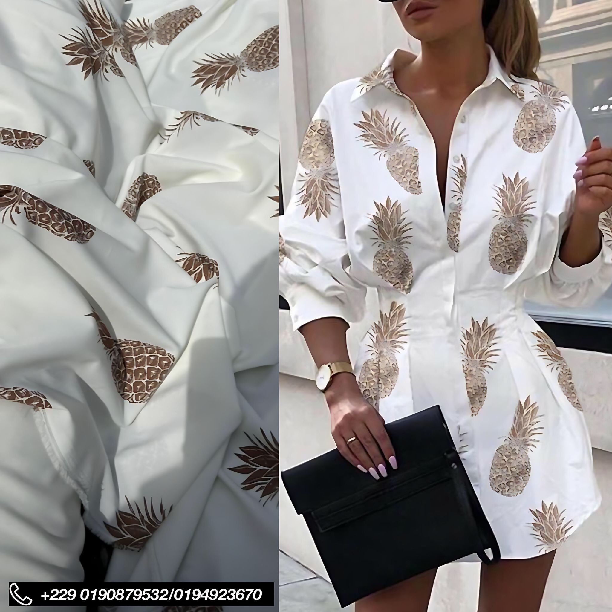 Tissu crêpe vintage ananas 🍍 _2