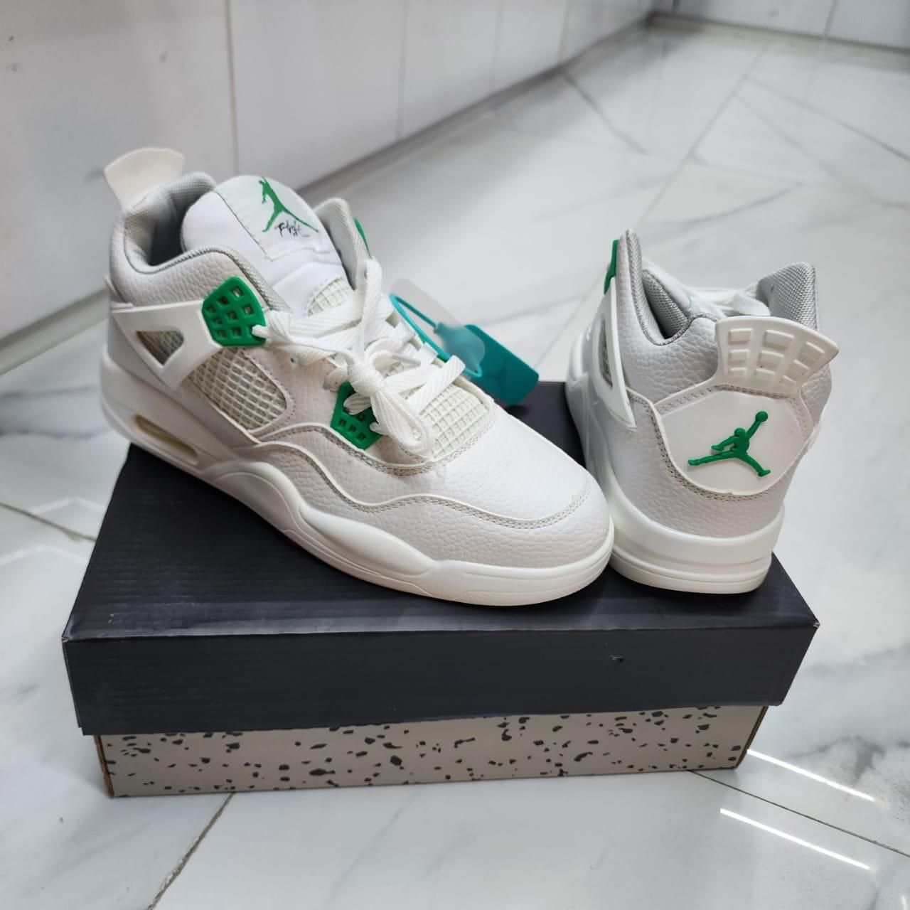 Jordan 4 - white/green_0