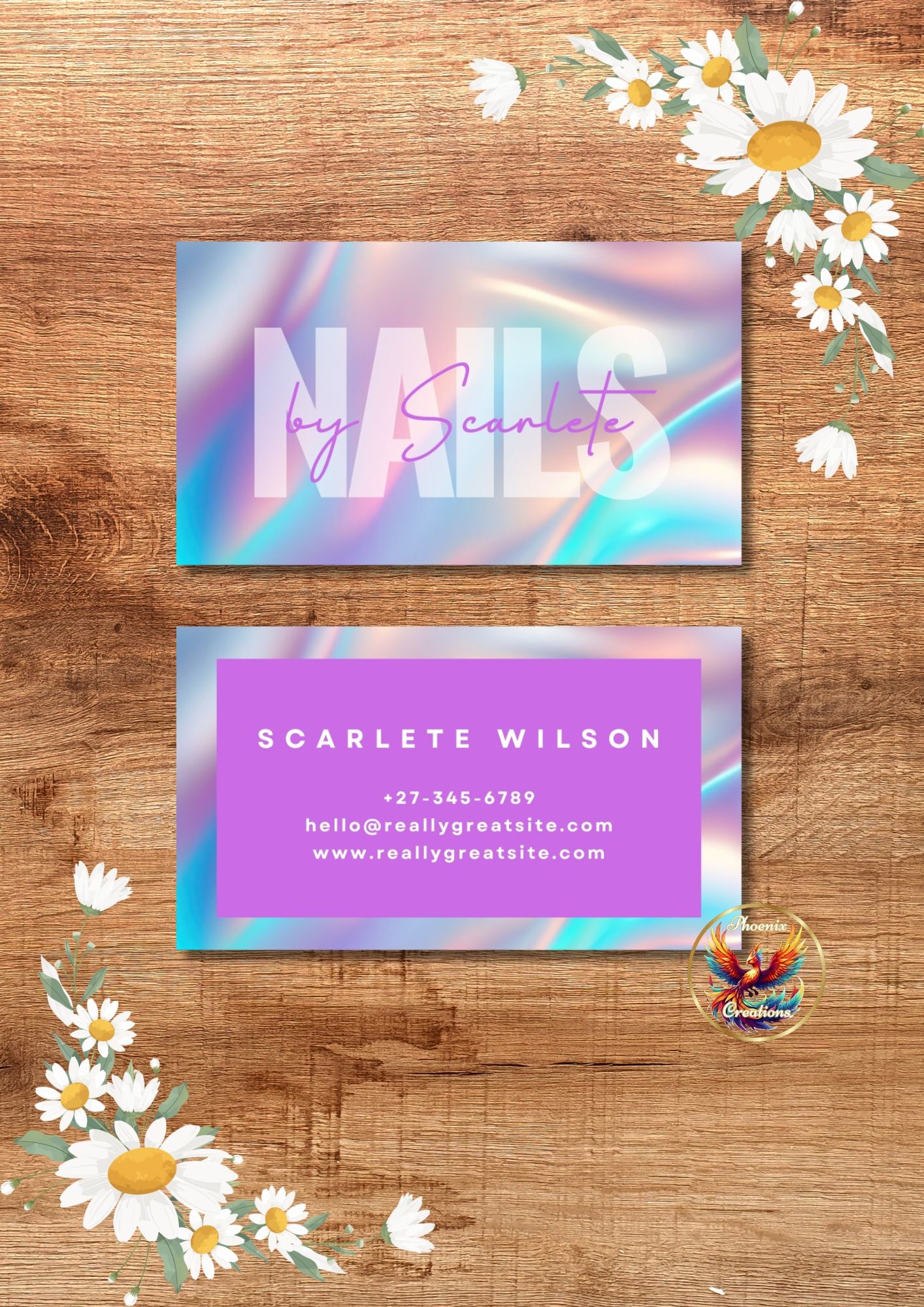 Abstract Nail Salon Business Card_0
