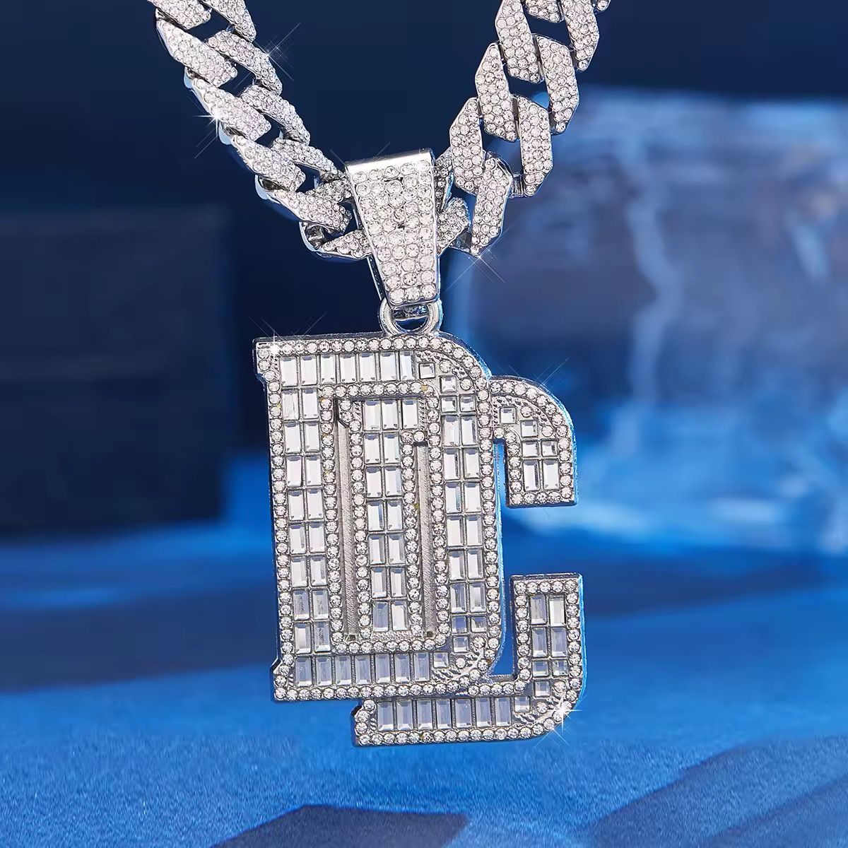 Hip Hop Dream Chasers DC Pendant &15mm 20" Cuban Choker Chain Necklace_1