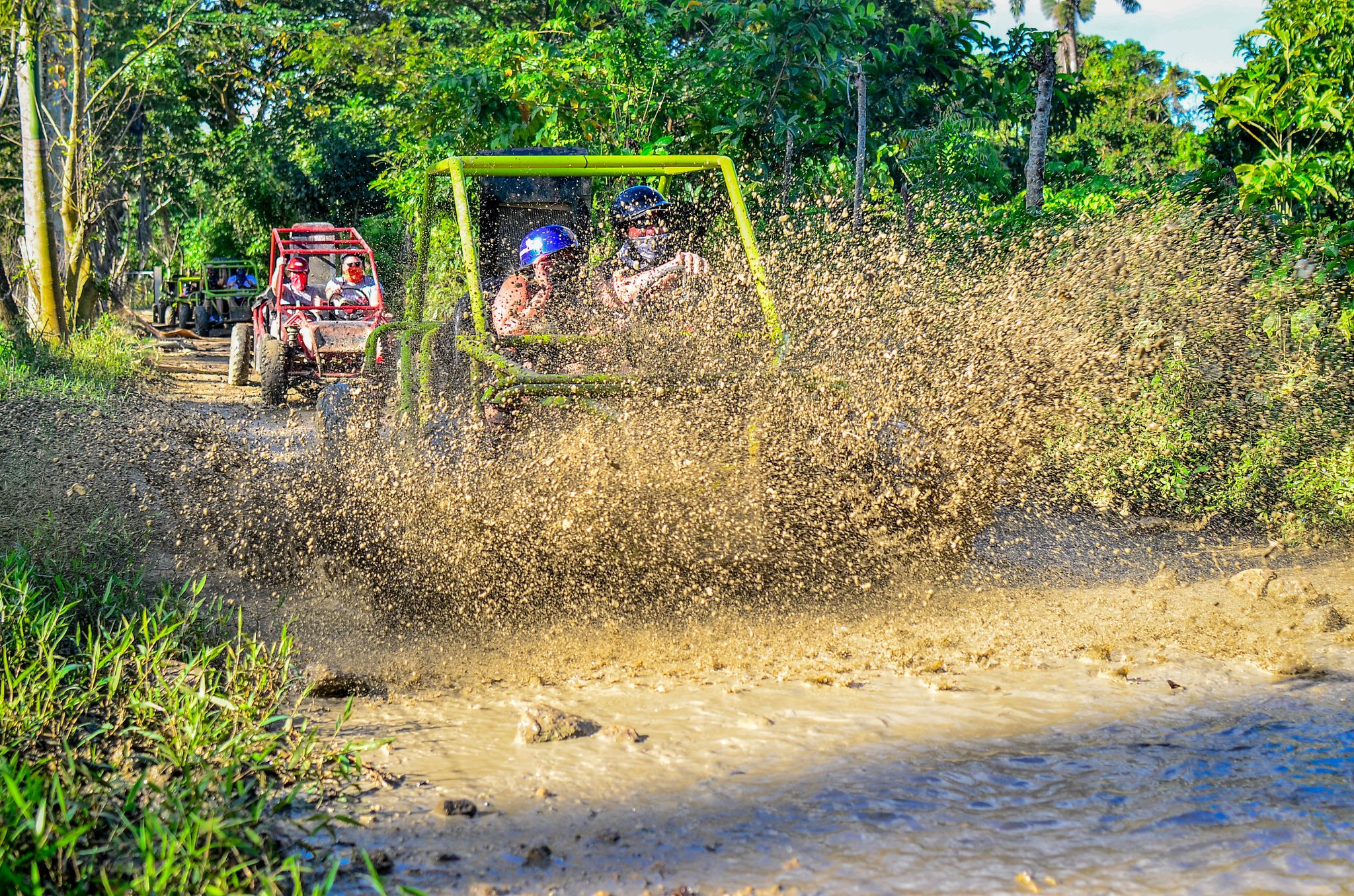 {BUGGY for 1 driver}    Get ready for a wild ride! You'll drive your own buggy through muddy trails, explore a hidden cave, visit a traditional Dominican house for local tastings (like coffee, cacao & mamajuana), and finish off with a swim at the stunning Macao Beach. Adventure, culture, and fun—all in one tour!_1