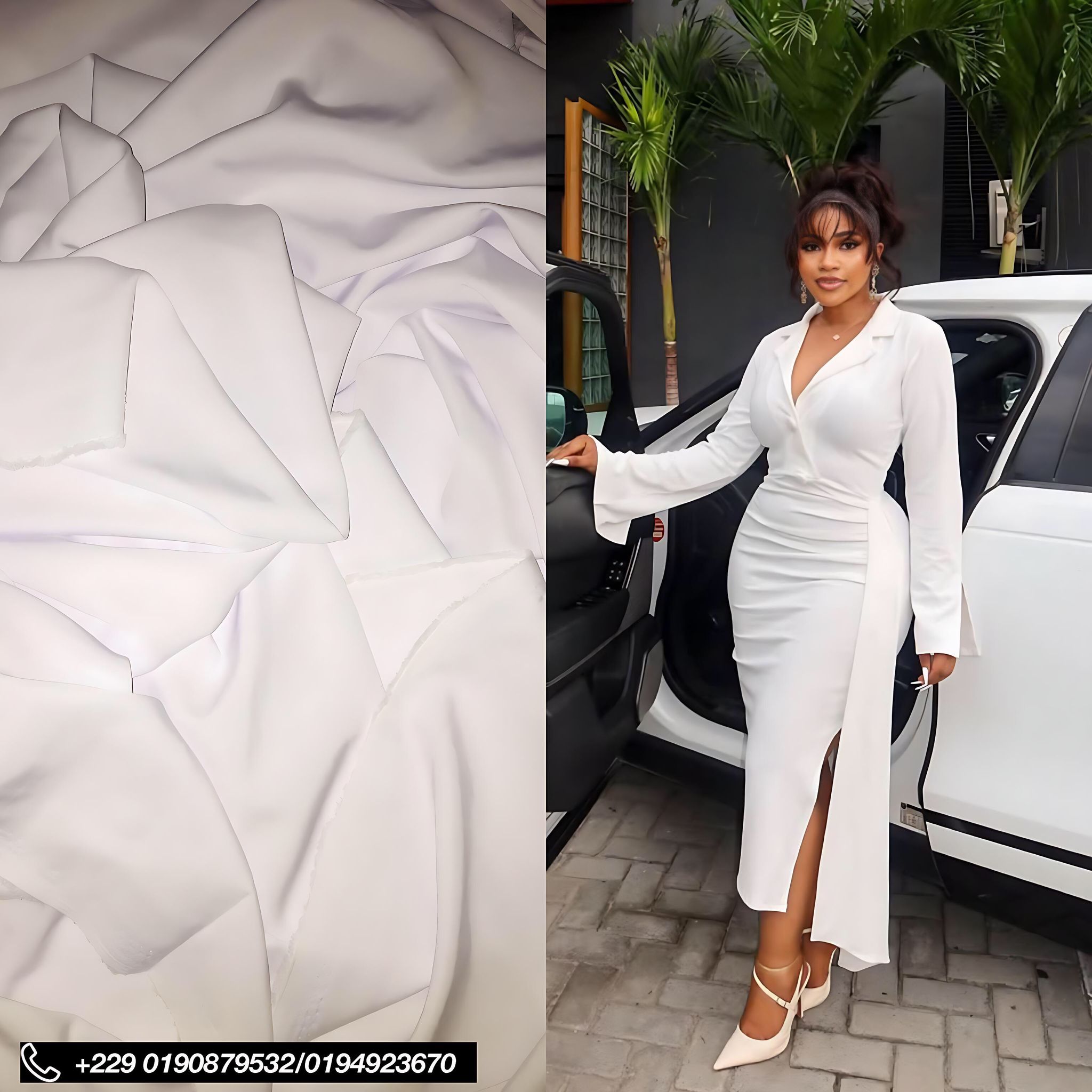 Tissu crepe uni jokoso couleur blanc _4