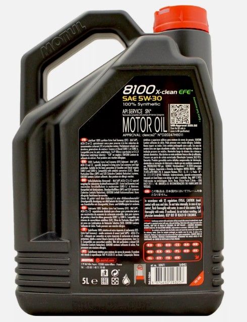 Motul 8100 X-Clean 5W30 EFE ACEA C2/C3 Fully Synthetic Motor Oil  5L_1