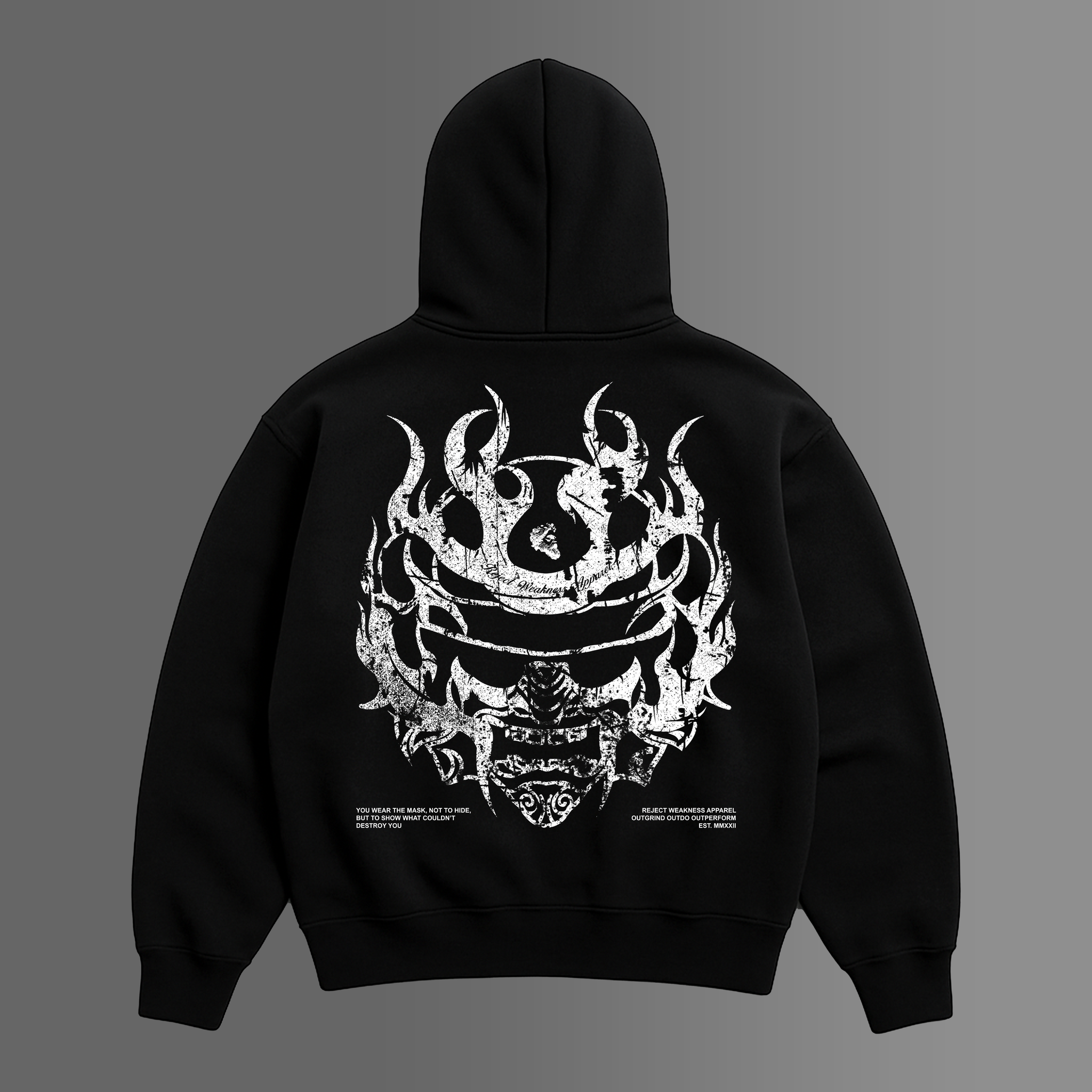 [Pre-Order] Reject Weakness 'The Mask' Zip-Up Hoodie in Black_0