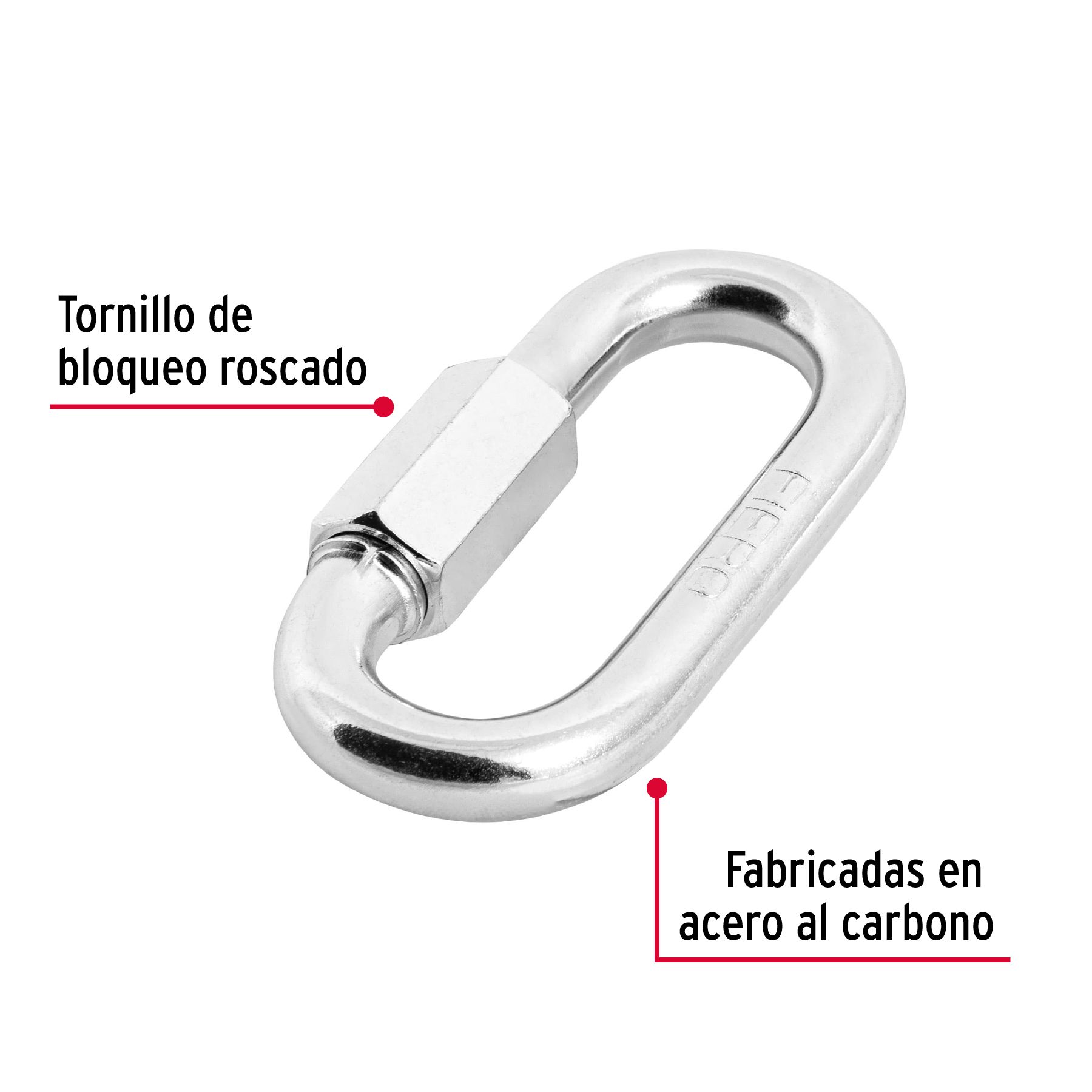 Bandola de acero de 3/8' con seguro, FIERO_1