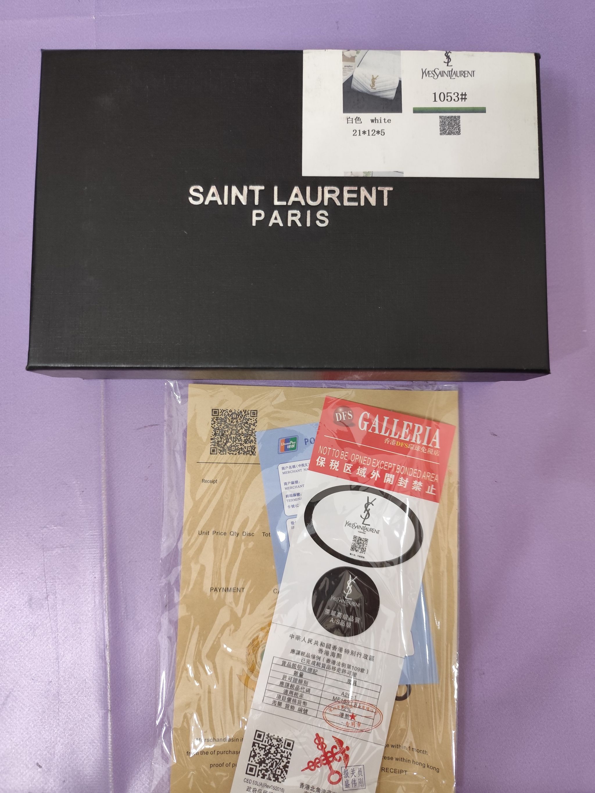 Bolsos YSL, color blanco _2