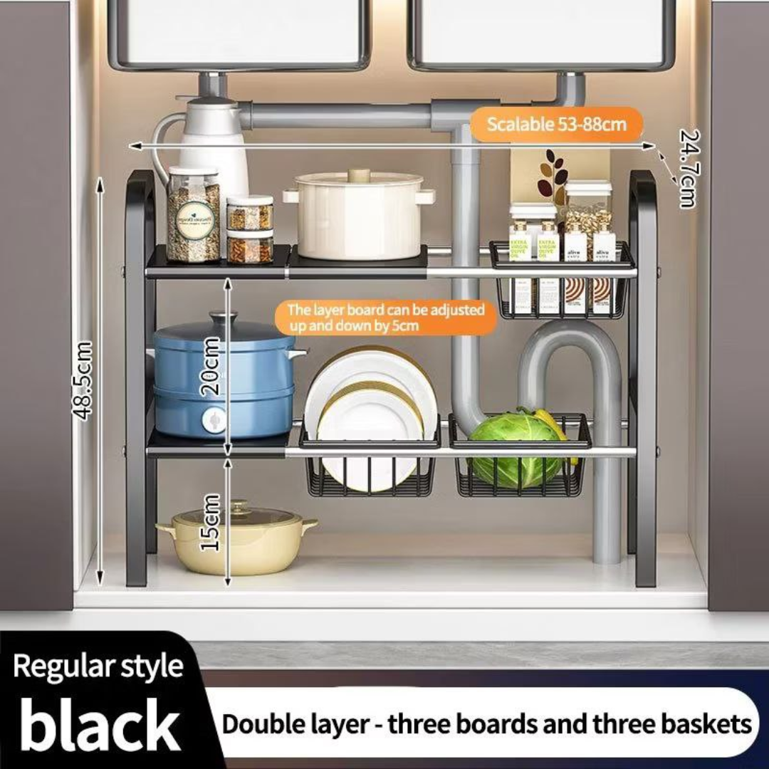 EXPANDABLE UNDER SINK ORGANIZER RACK (RAK ORGANISER BAWAH SINKI)_5