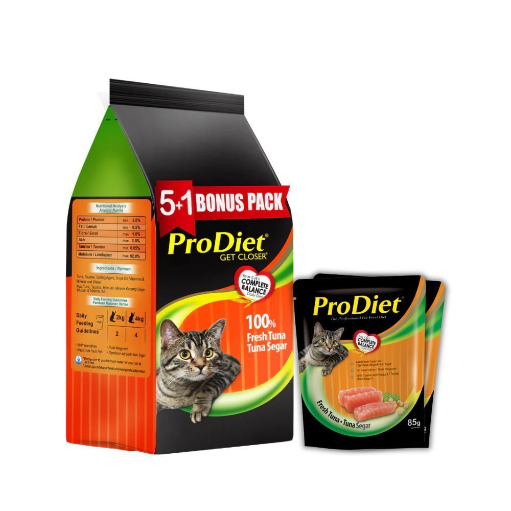 PRODIET FRESH TUNA CAT FOOD (5+1) 85G_0