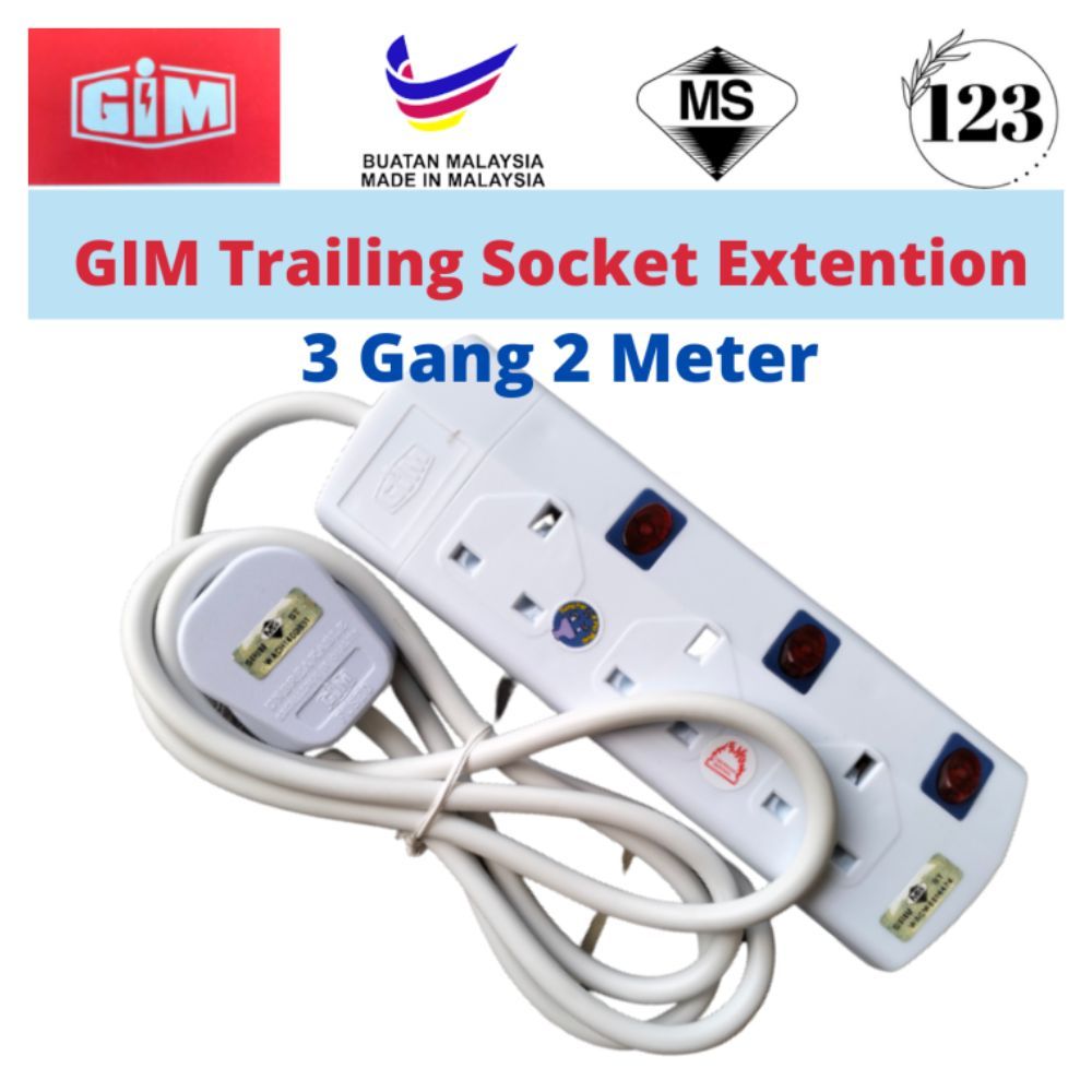 GIM 3G TRAILING SOCKET WITH NEON _0